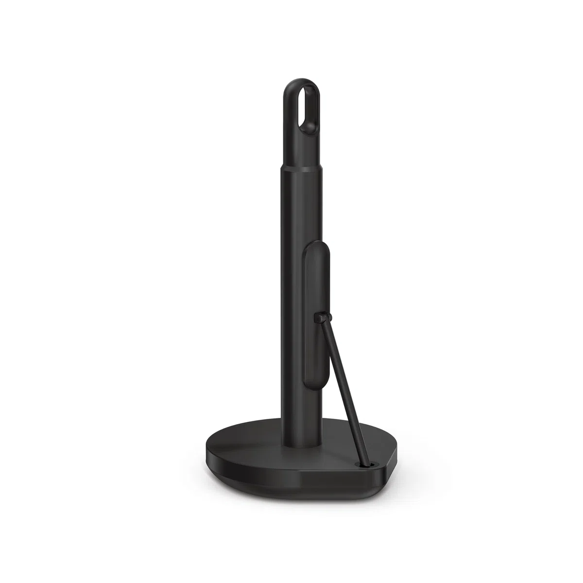 simplehuman Tension Arm Standing Paper Towel Holder, Heavy-Duty, Easy One-Handed Tear, Countertop Kitchen Paper Towel Dispenser, Black Stainless Steel