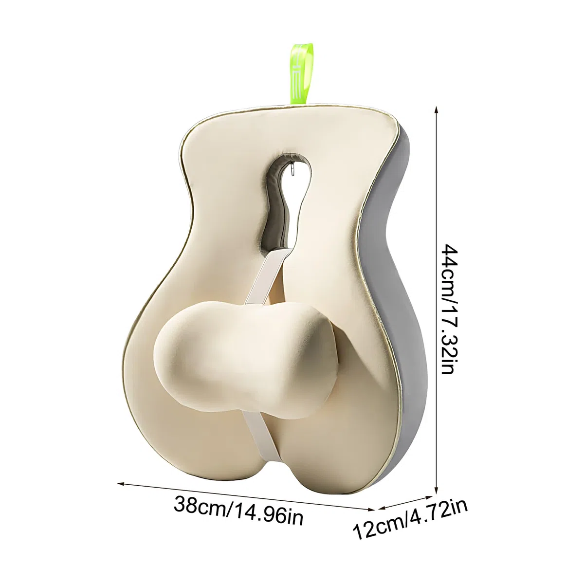 Respaldo Silla Oficina Corrector de Asiento y Cojín con Correa Ajustable | Almohada Lumbar Correa Ajustable Para Sillón De Ruedas, Embarazo, Avión, Viaje, Dormir, Recuperación Y Conducc