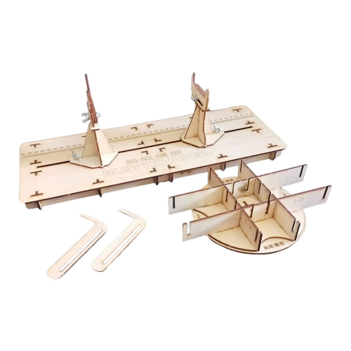 Milageto Base para maquetas Barcos, Soporte Bricolaje con Bordes Redondeados, fijación Estable Accesorios Madera.
