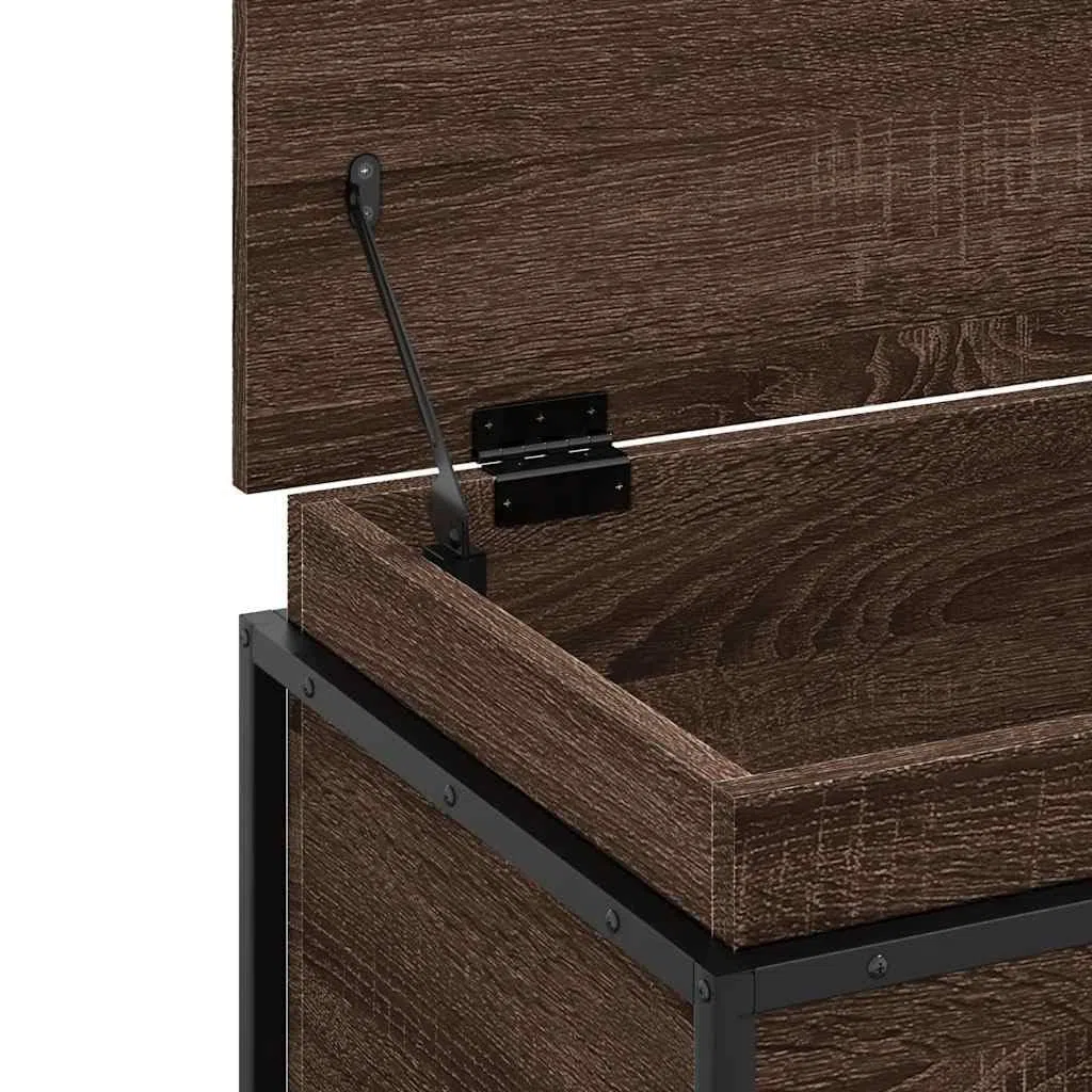 vidaXL Caja de almacenaje con Tapa Madera marrón Roble 60x40x51,5 cm, Caja de Mantas, baúl de almacenaje, Caja de almacenaje de Juguetes