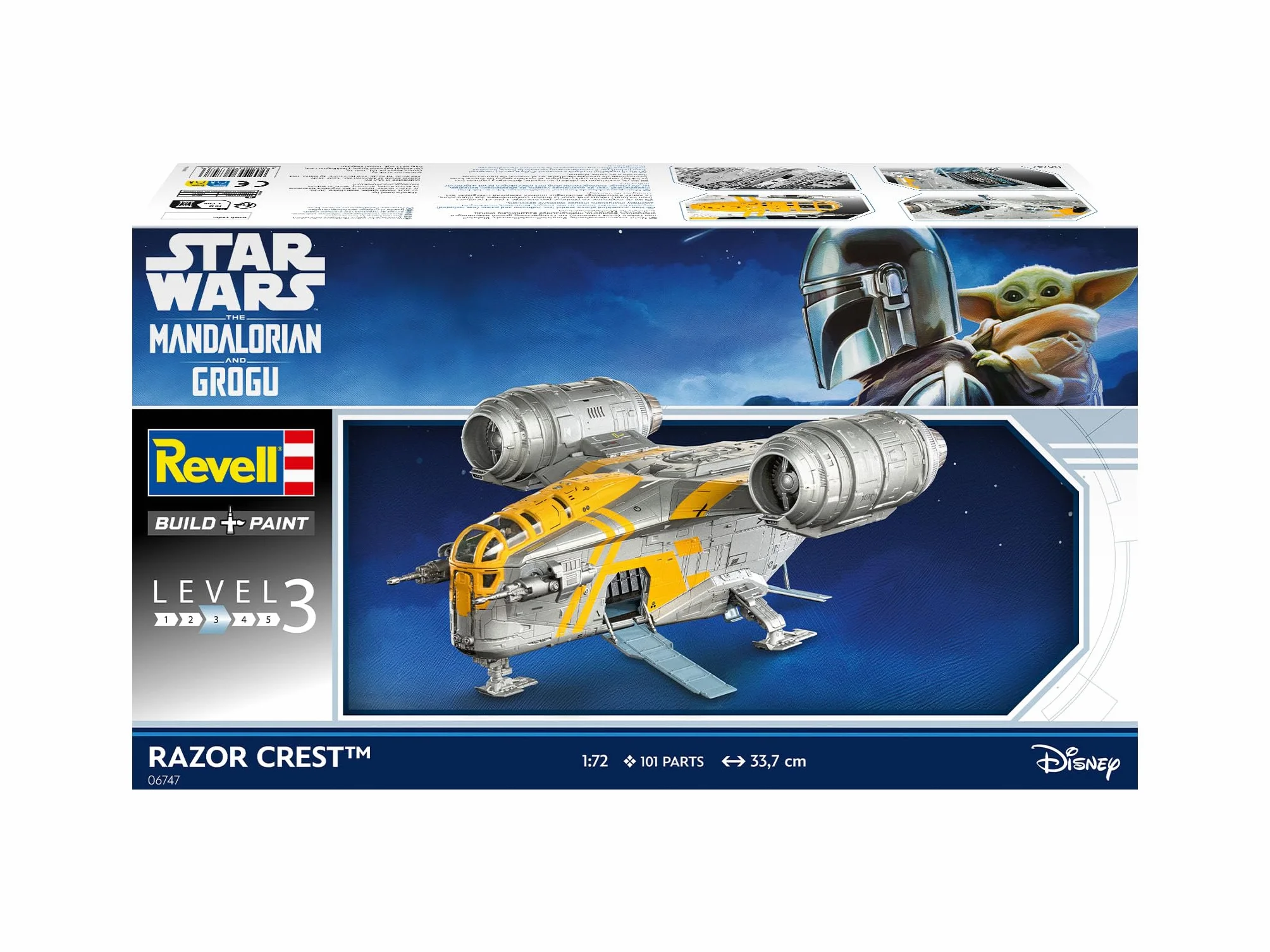 Revell 06747 Star Wars The Mandalorian and Grogu Movie: Razor Crest escala 1:72 - Kit de modelo de plástico sin construir/sin pintar