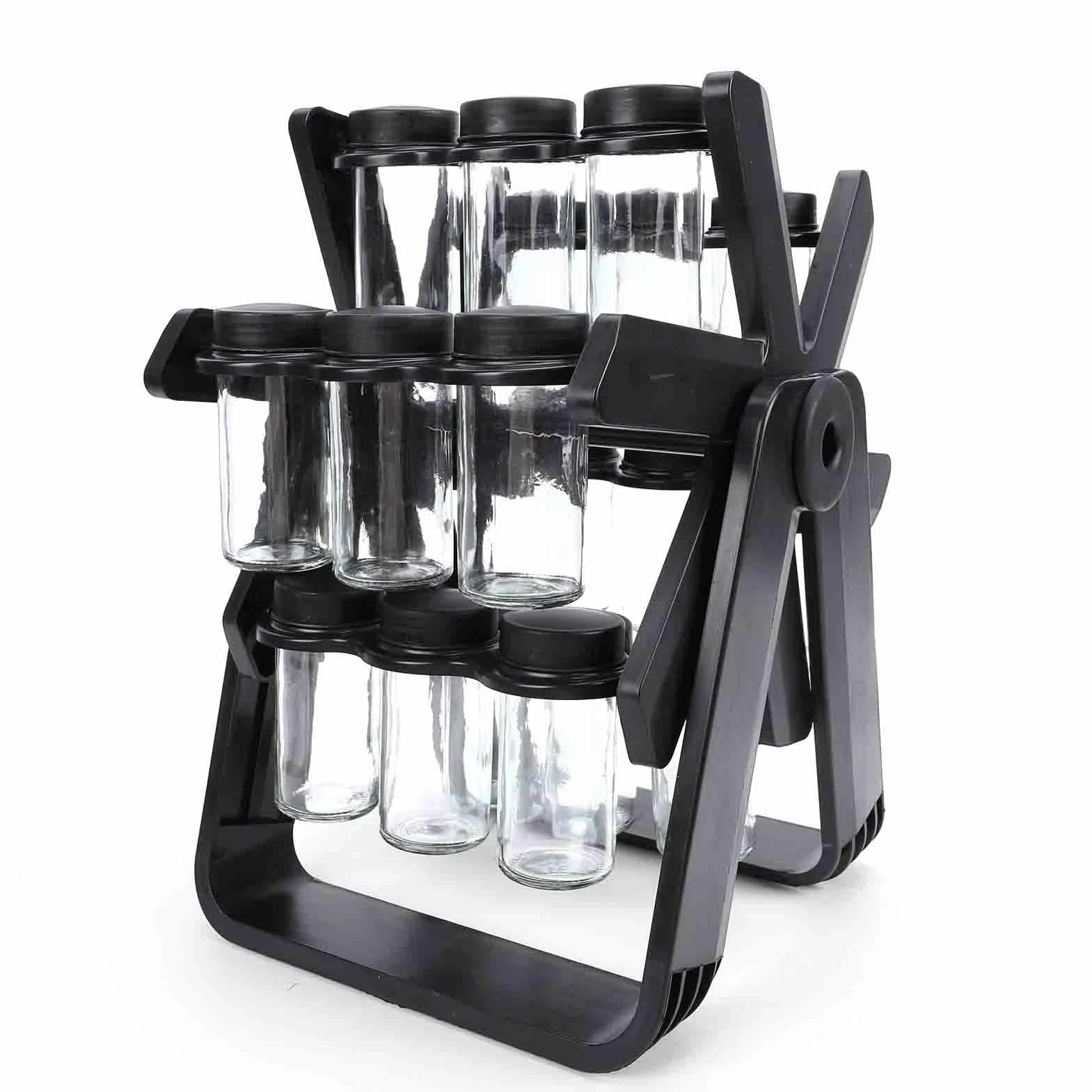 Especiero Giratorio de 360° con Tarros Etiquetados Organización Eficiente de la Cocina para Entusiastas la Cocina Moderno Soporte para Especias Encimera