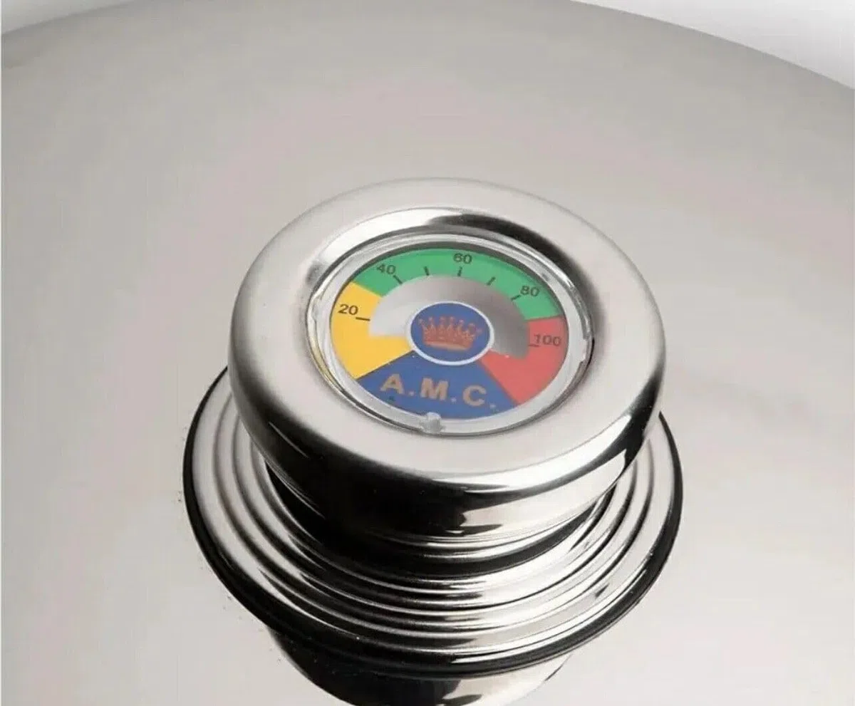 AMC Juego de sartenes de 25 piezas, apto para inducción, antiadherente, de acero inoxidable