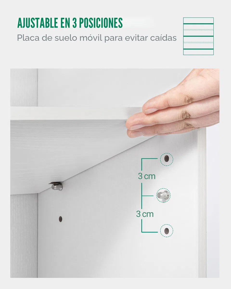 Hzuaneri Librería, Estantería Libros 6 Niveles, Estantería de Almacenaje, para Objetos de Colección, Paneles Ajustables, para Salón, Oficina, 24 x 48 x 170 cm, Blanco 02903XBC