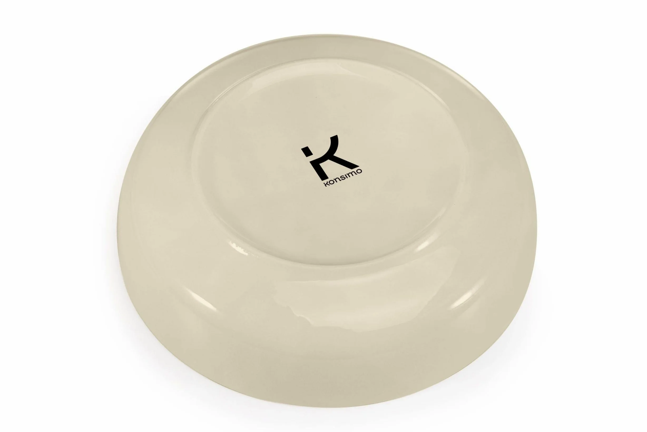 konsimo. VICTO Set 6 Platos Hondos - Platos Vajilla - Set Plato Hondo para 6 Personas - Apto para Microondas y Lavavajillas - Platos Hondos Sopa Modernas - 18,5 cm - Beige