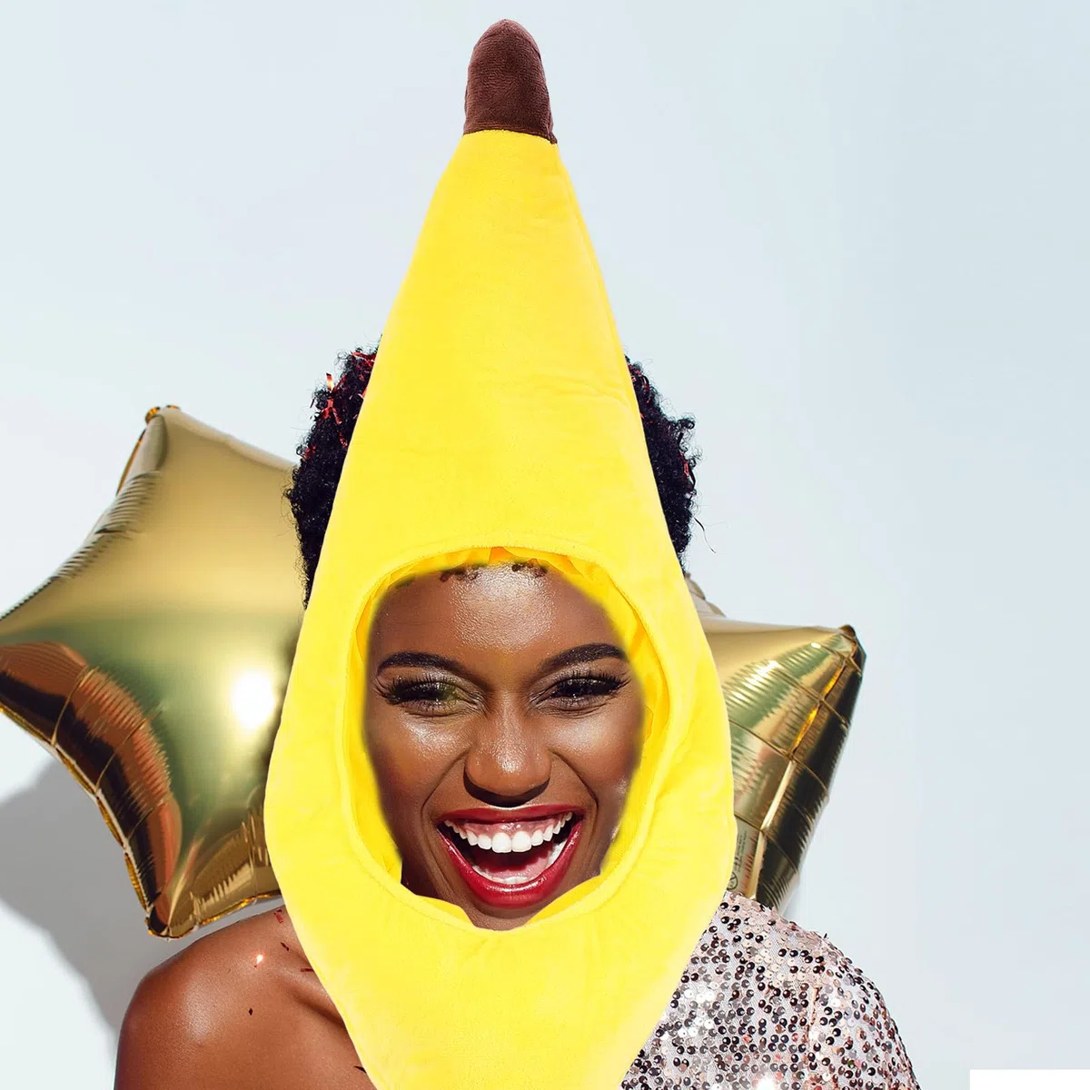 Sombrero de Fiesta Novedoso Forma de Plátano Amarillo, Accesorio Decorativo Ligero y Divertido para Cosplay y Fotos, Gorro de Disfraz para Eventos y Celebraciones