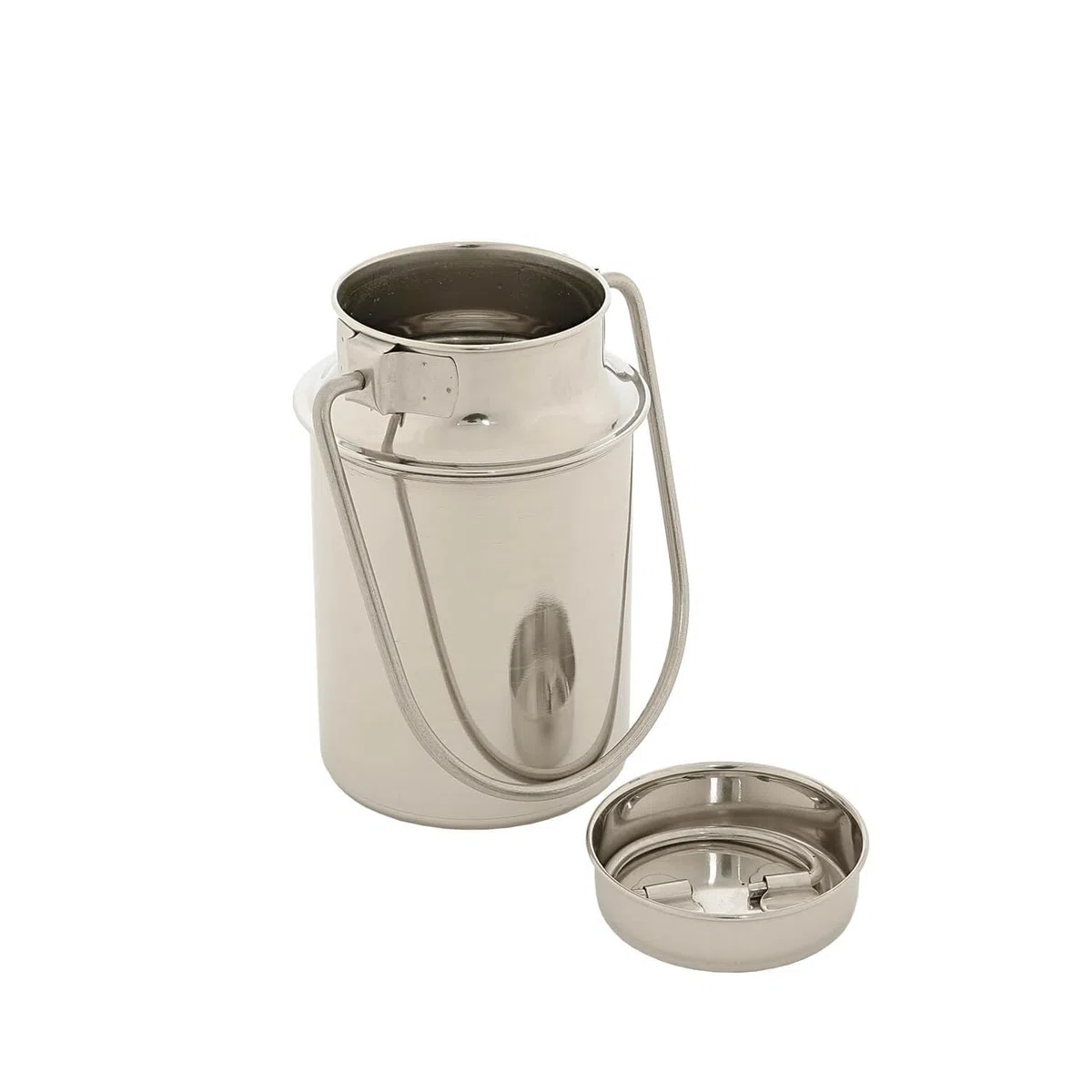Jarra de leche de acero inoxidable 7,5 litro para café leche salsas cocina comedor mesa con tapa