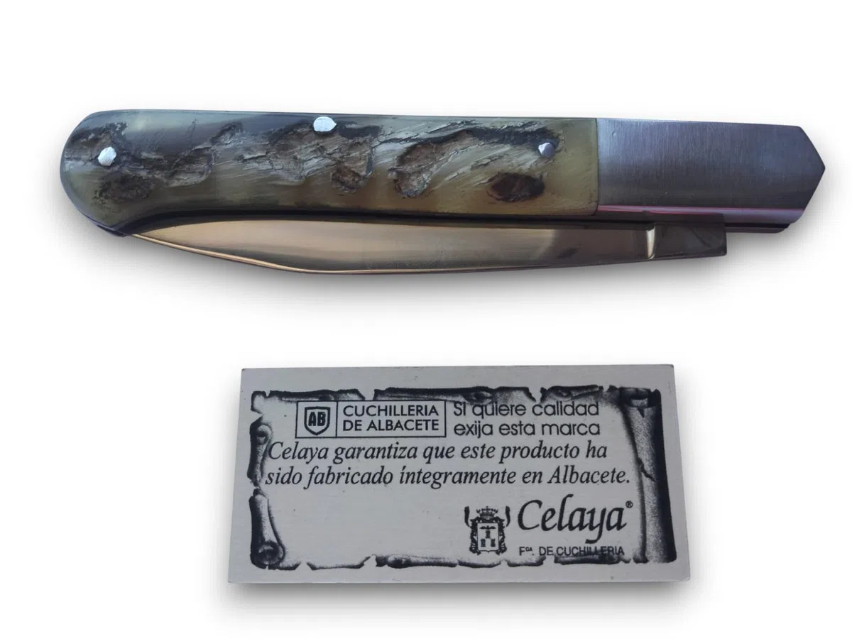 Navaja Celaya Cabritera Acero Inoxidable Asta Carnero Variable 9 cm (Personalización)