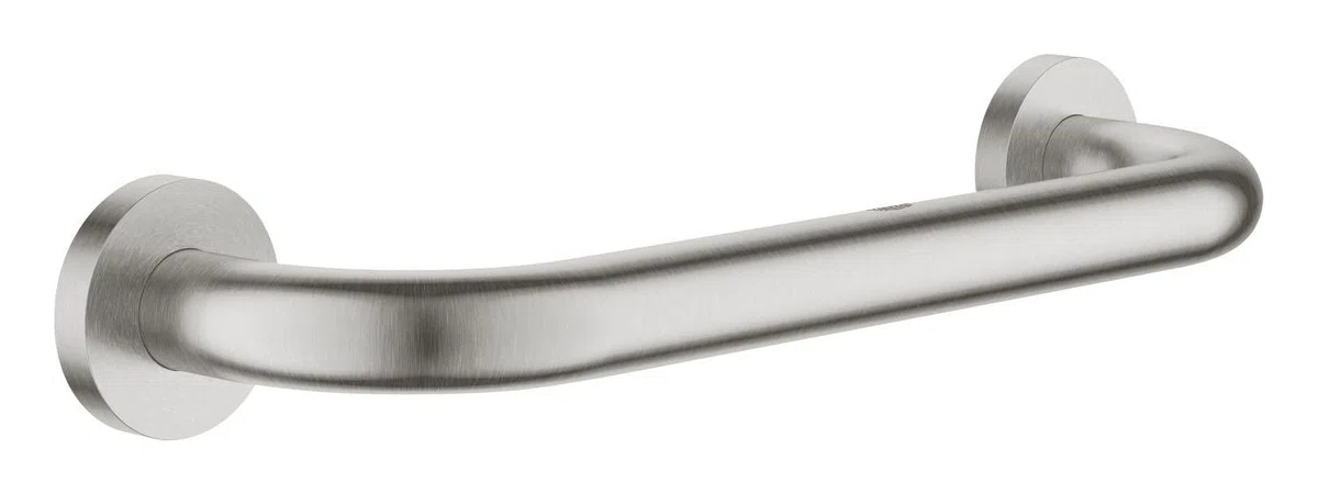 Grohe Start QuickFix - Barra de agarre de 29,5cm, sistema de seguridad para ducha, gris mate, para atornillar, ref. 41189DC0