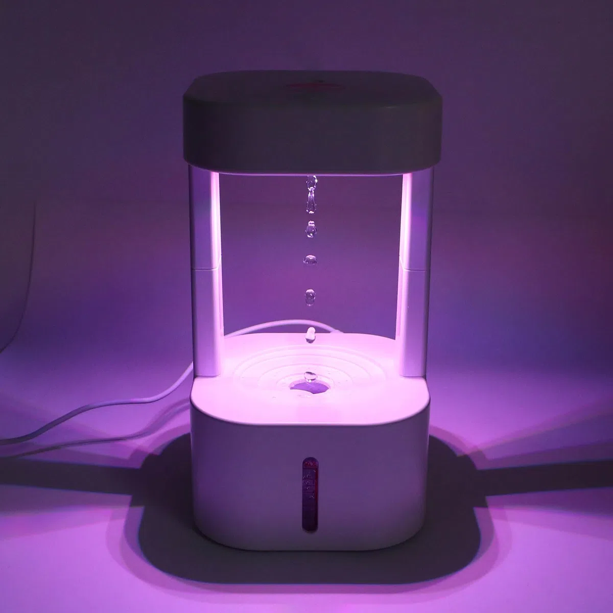 Humidificador de Aire con Gotas de Agua Antigravedad de 580 Ml, Humidificadores de Niebla Fría con Luces LED, Humidificadores de Niebla Fría Antigravedad para Dormitorio, (Luz de