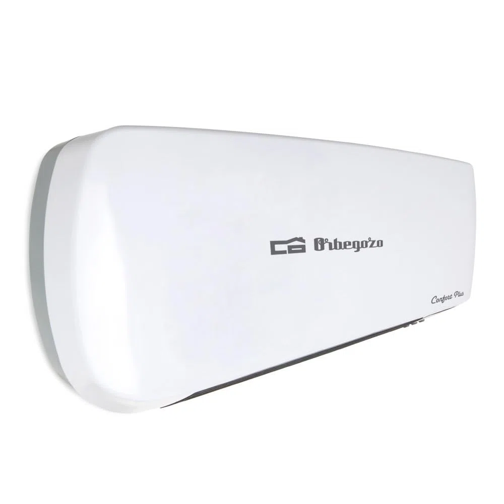 Orbegozo SP 6000, Calefactor baño, 2000 W, 2 niveles de calor, elementos cerámicos PTC, programación diaria semanal, termostato digital, mando a distancia, protección sobrecalentamiento, color blanco