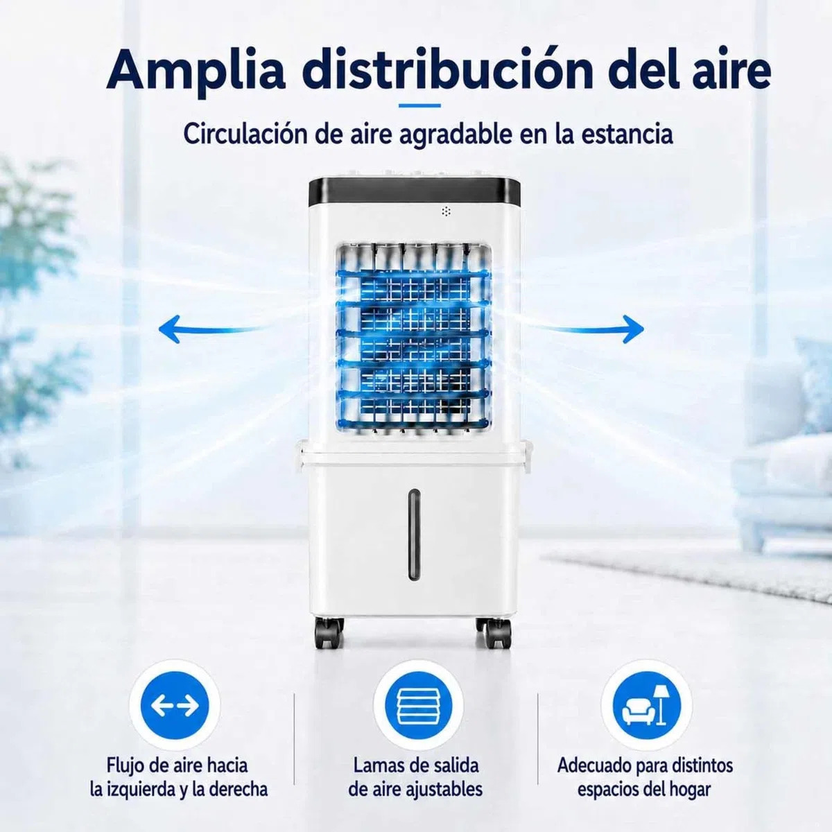 Aire Acondicionado PortáTil Sin Tubo Con HumidificacióN 36–45 DB DepóSito De Agua ExtraíBle De MáS De 10 L Enfriador De Aire Con Temporizador De 8 Horas Para La Oficina