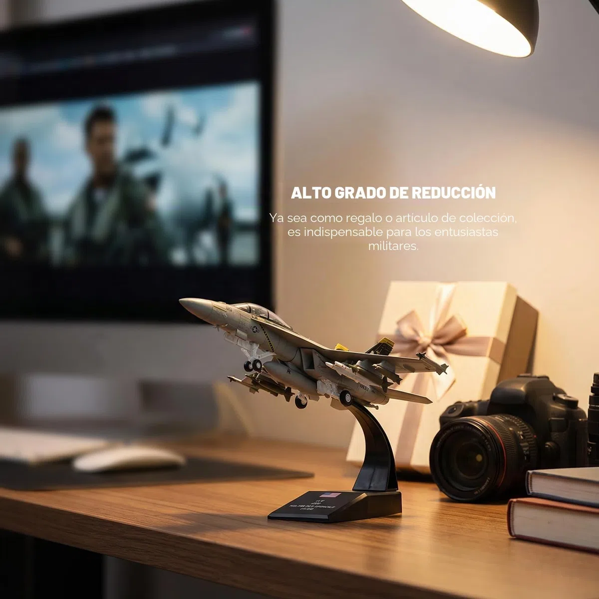 NUOTIE Modelo de Avión de Combate Preconstruido de Metal Fundido a Escala 1/100 F/A-18 Super Hornet, Réplica de la Librea Jolly Roger de 1943-2018 Militar para Colección o Regalo