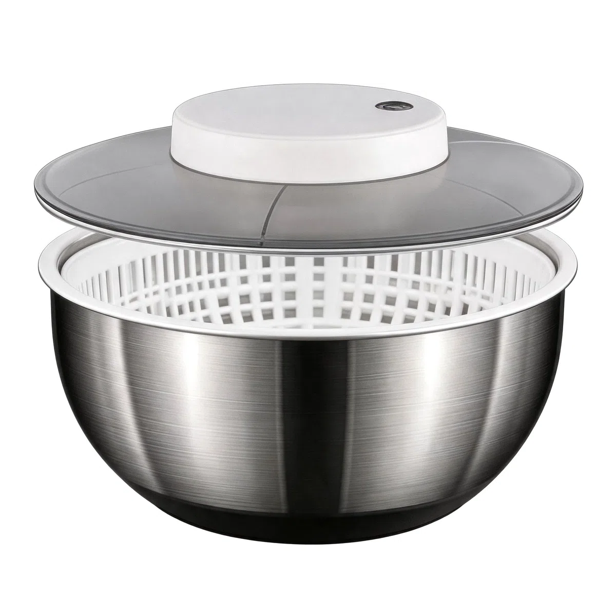 Ensalada Eléctrica, Secadora de Frutas y Verduras, Ensalada Automática Grande de 4,8 L de Acero Inoxidable, Ensalada Recargable por USB, Secadora para Ensalada de Frutas y Verduras