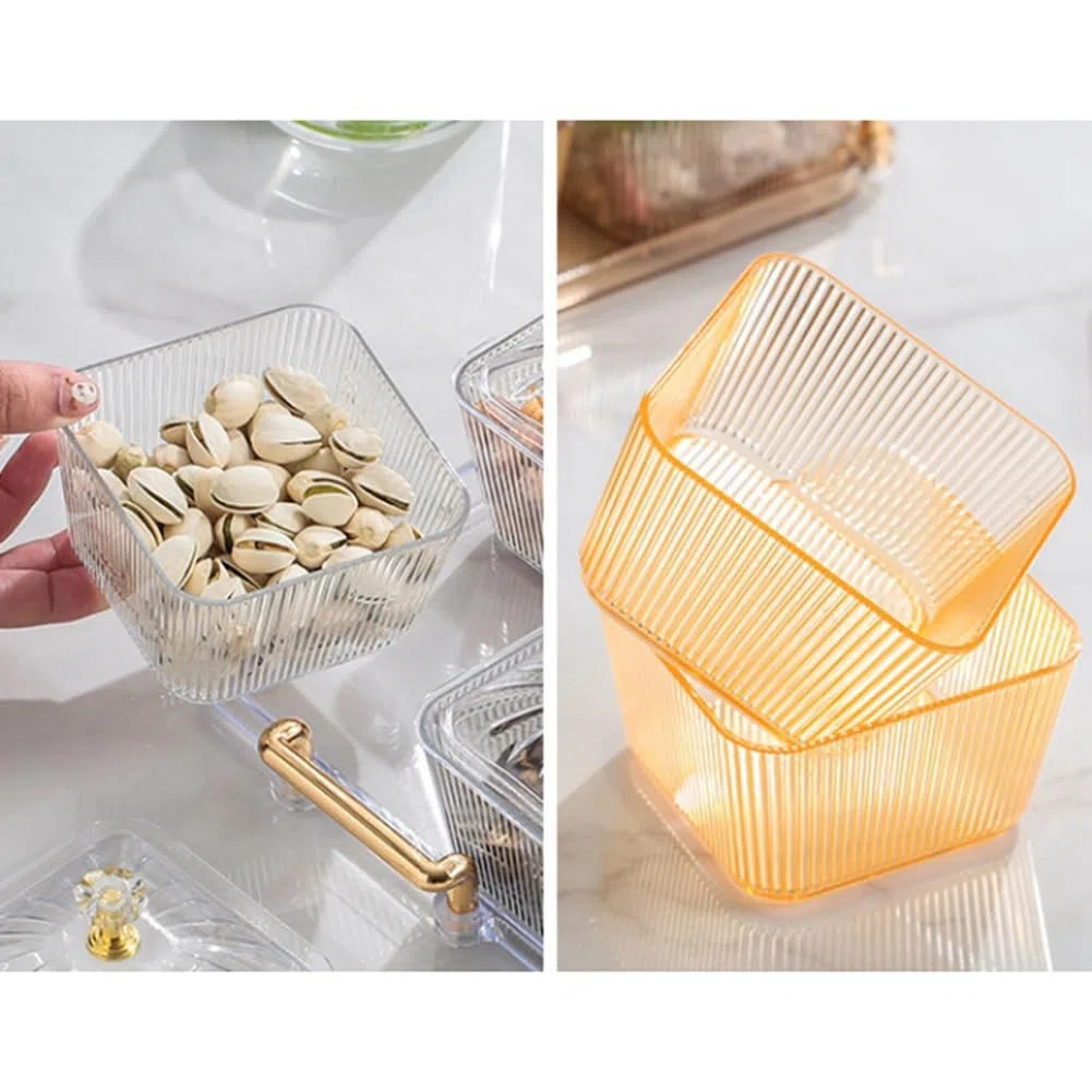 Pter para aperitivos y frutos secos de 6 compartimentos, bandeja versátil con cuencos para fiestas, entretenimiento y aperitivos saludables, ideal para reuniones