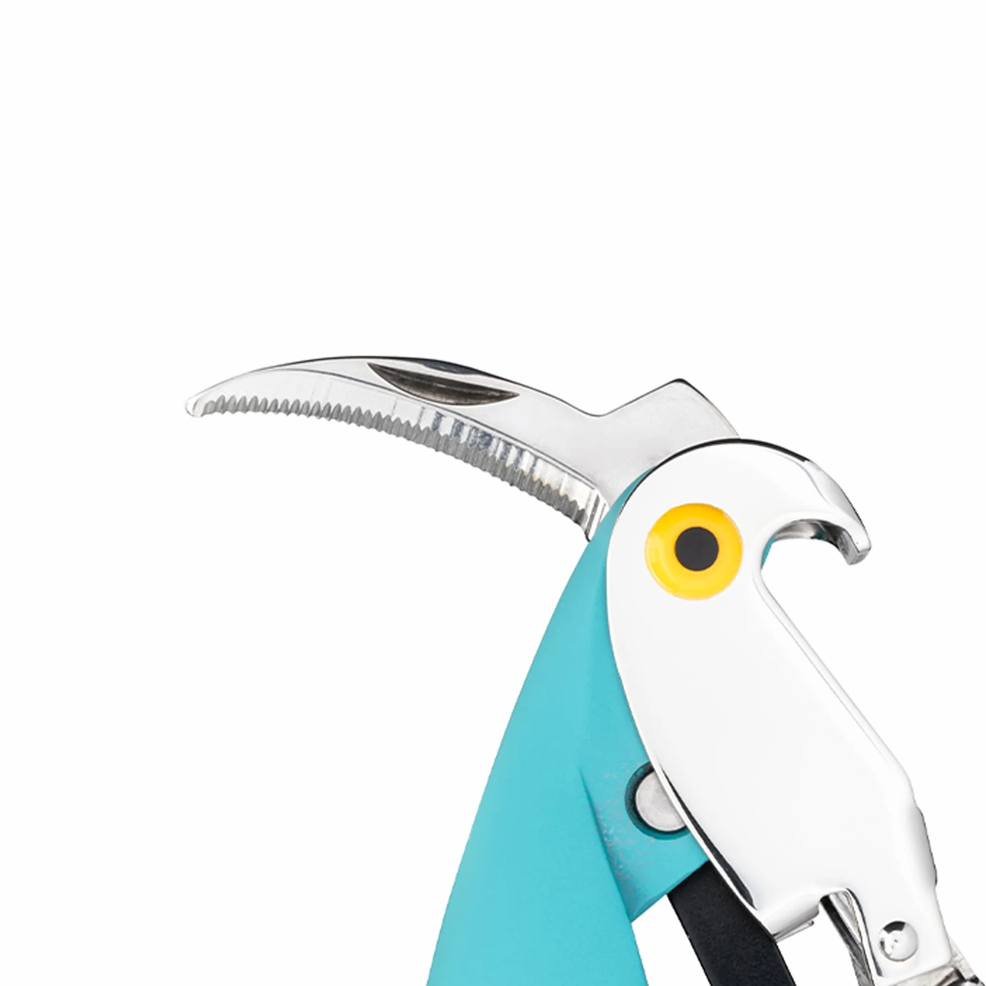 Alessi | Parrot AAM32 AZ - Sacacorchos de diseño para Sommelier, Aluminio Fundido y PC, Azul Claro