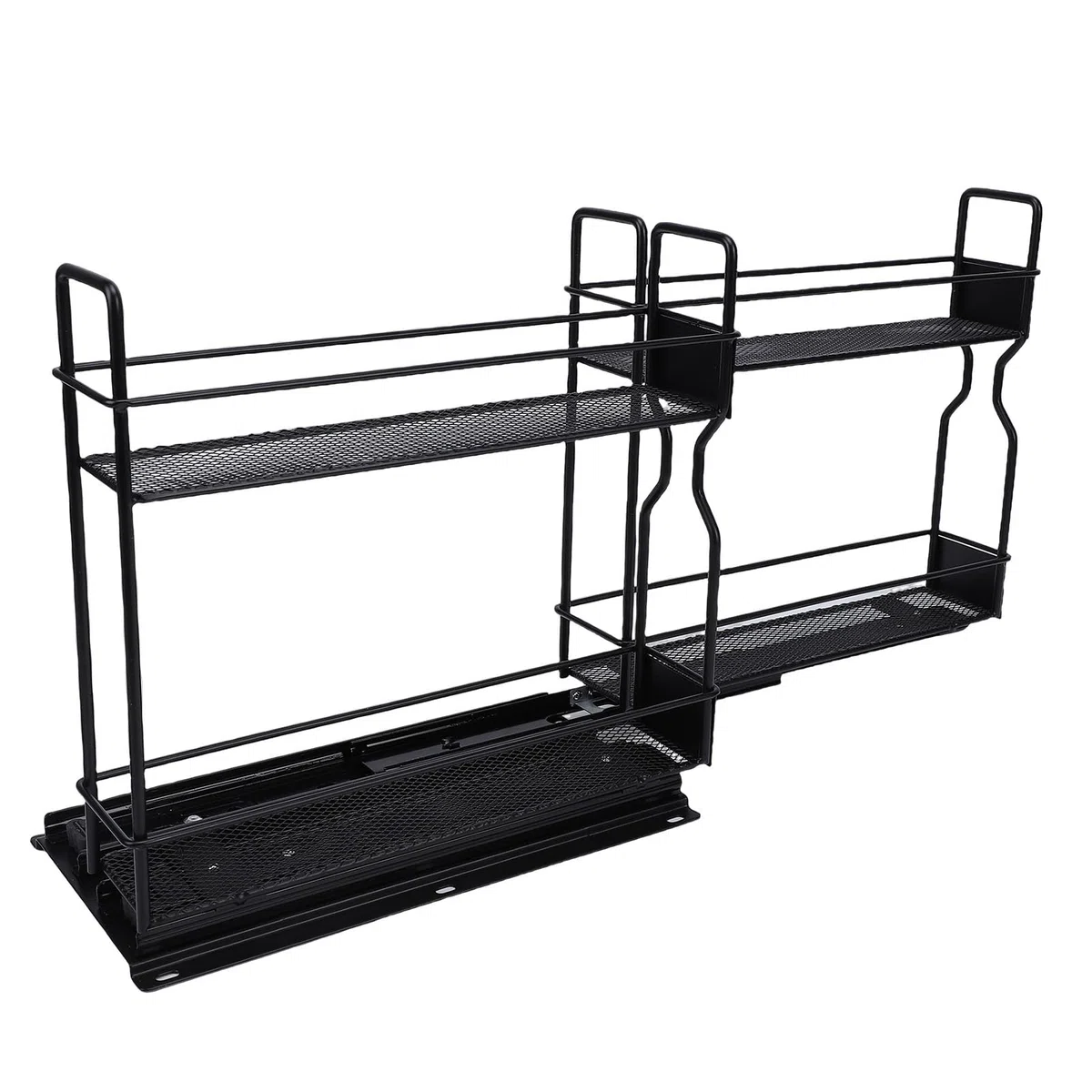 Rengue Organizador Deslizante para Condimentos, Almacenamiento de Condimentos Ajustable de Hierro, 10 X 10,6 X 5,1 Pulgadas para Uso en Despensa de Cocina