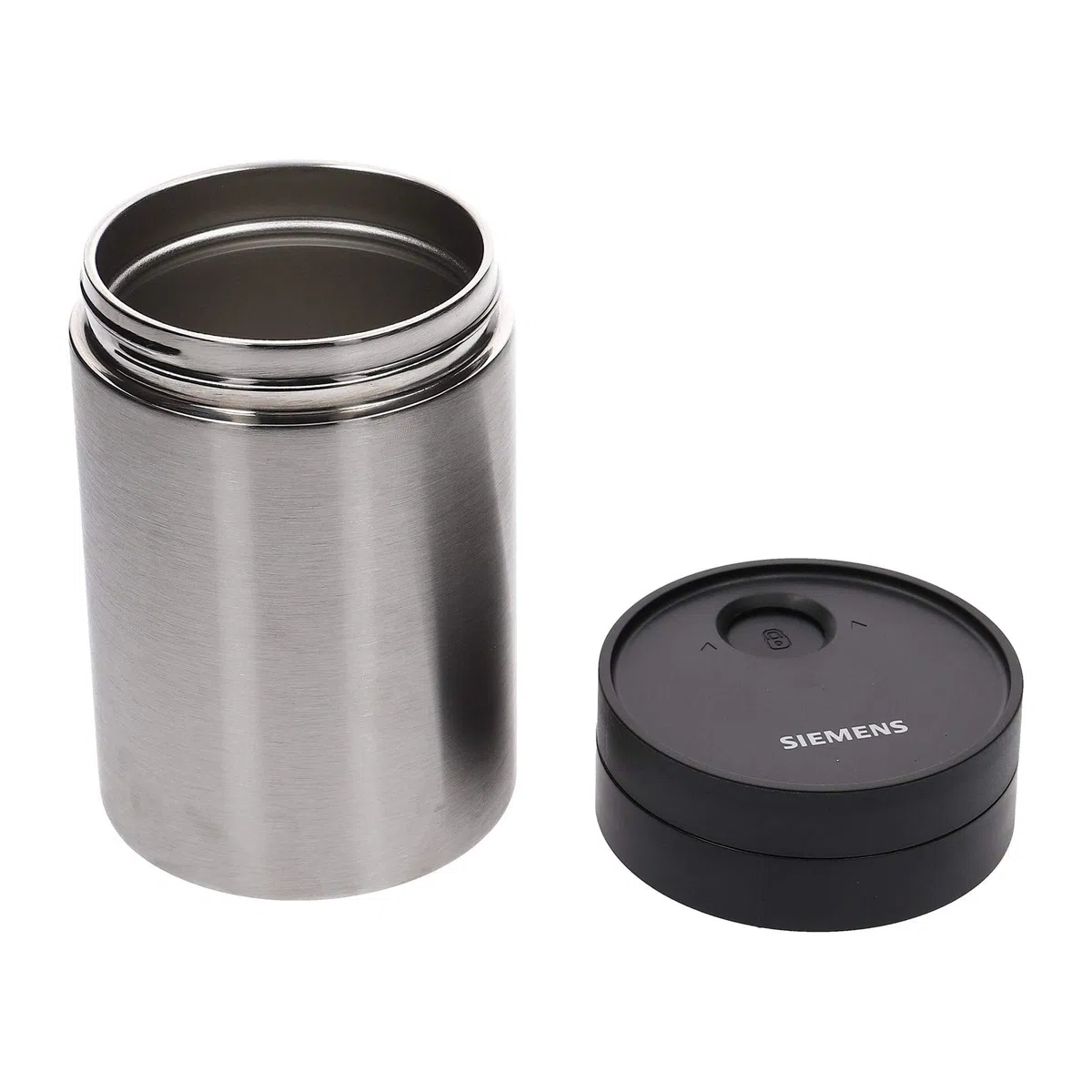 Contenedor de leche de acero inoxidable Siemens Bosch Juego con cepillo de limpieza para cafeteras automáticas TZ80009N EQ6 EQ8 11003591 00576166 576166 EQ7