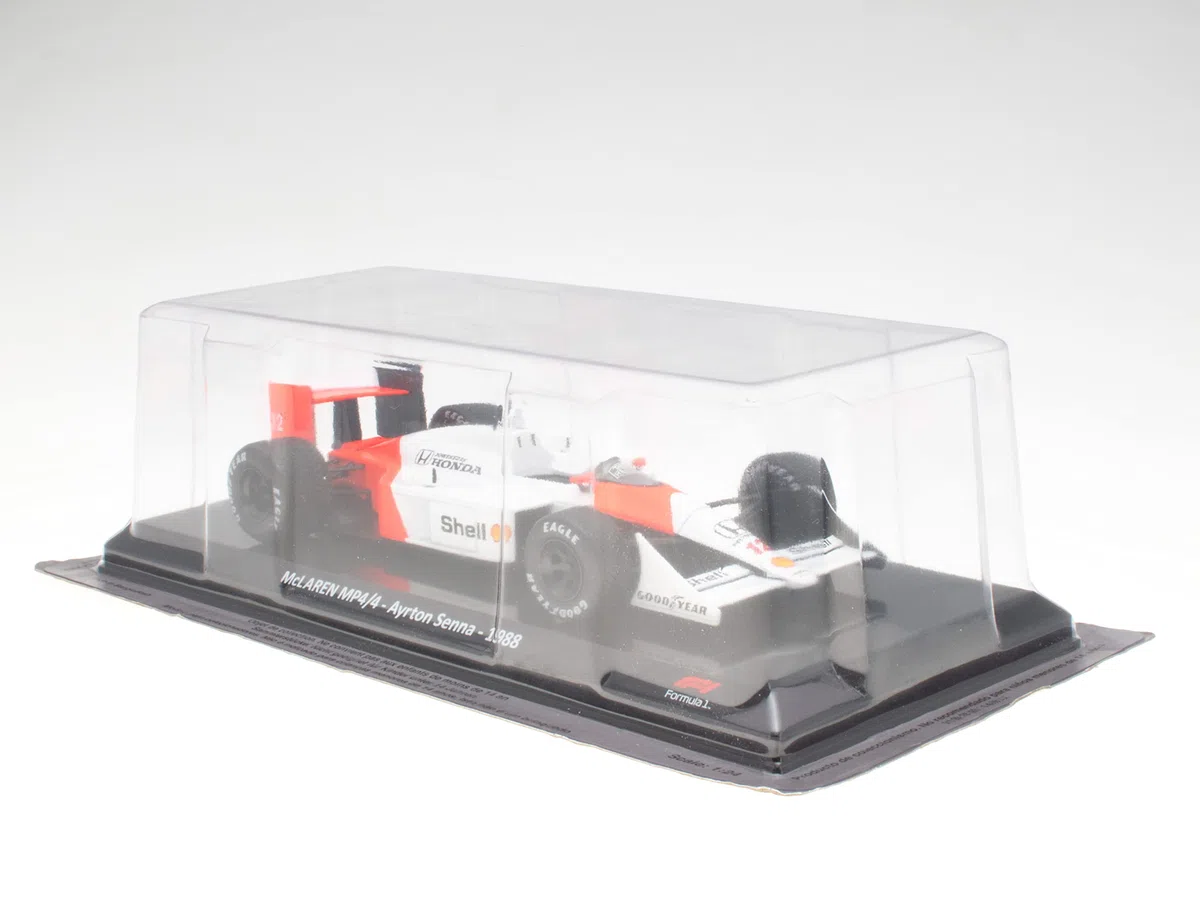 OPO 10 - Coche de Fórmula 1 a Escala 1/24 Compatible con McLaren MP4/4 Ayrton Senna, campeón del Mundo 1988 - OR001