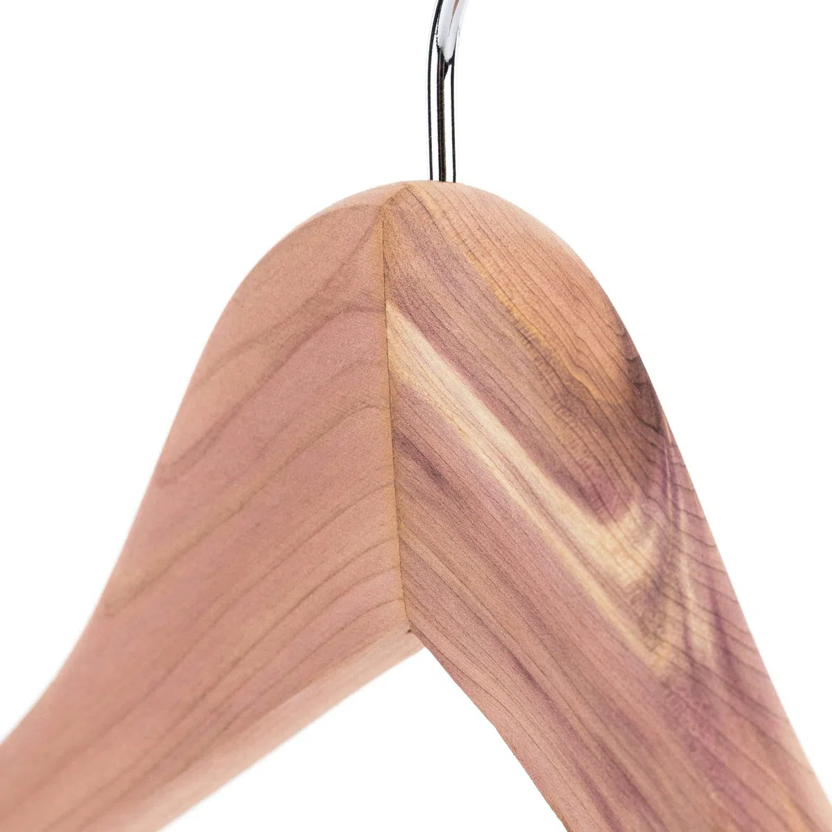 Hangerworld 24 Perchas 44cm Madera de Cedro Antipolilla Barra Pantalón Antideslizante Vestido Chaqueta