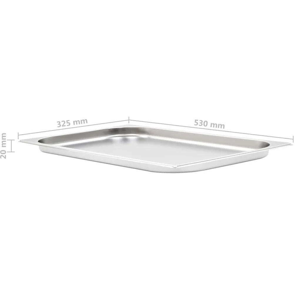 Bandejas Gastronorm 4 unidades GN 1/1 20 mm acero inoxidable,Casa y jardín,Cocina y comedor,Accesorios para aparatos de cocina,Accesorios para mesas de vapor,Cubetas para mesas de vapor-50878