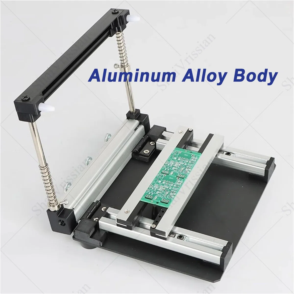 Impresora de pasta de soldadura de malla de acero, impresión de precisión para producción de lotes pequeños, mesa de pasta de soldadura manual de 20 x 20 pulgadas