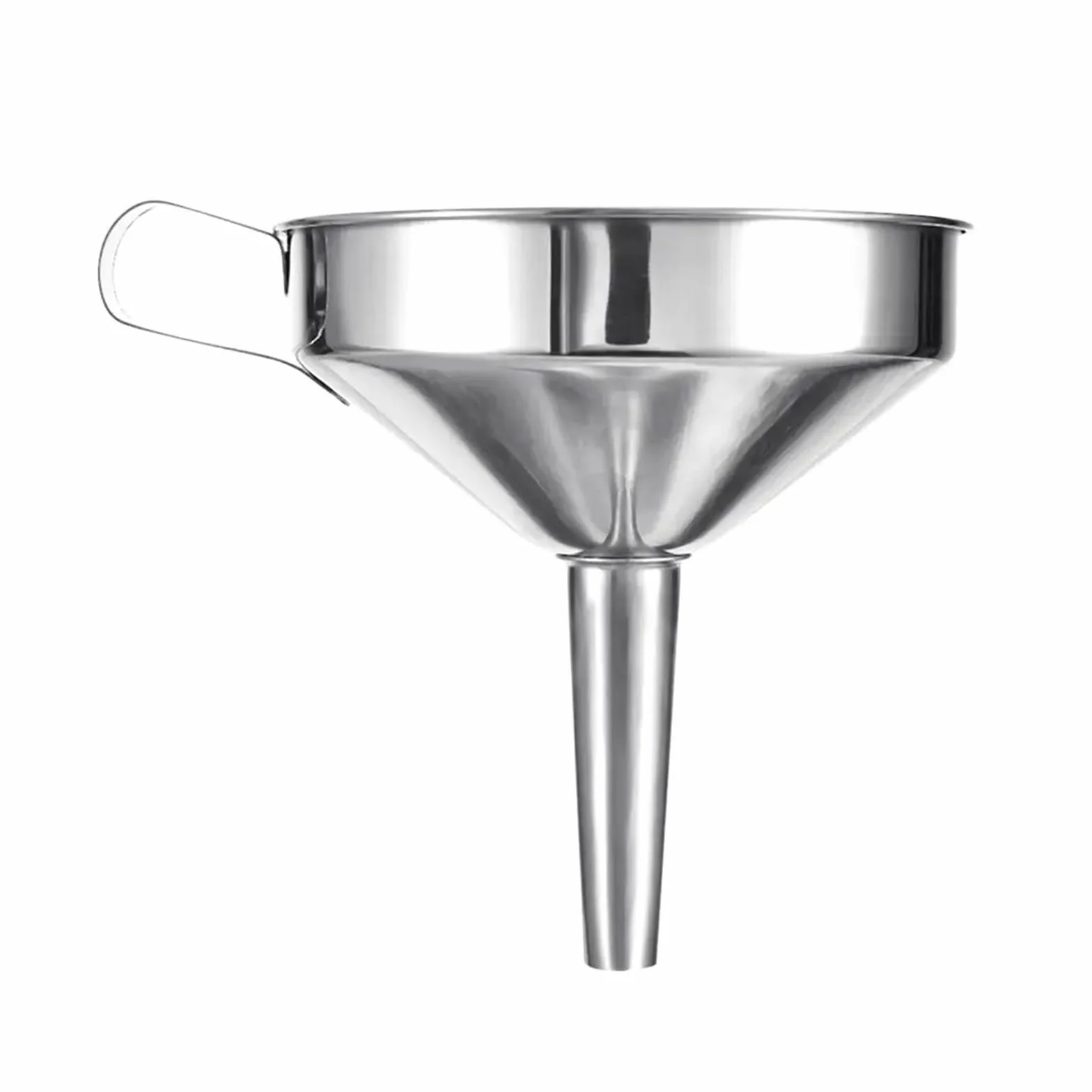 Embudo metálico de acero inoxidable, Colador de filtro desmontable de embudo de cocina grande de acero inoxidable for aceite de cocina(20 CM)