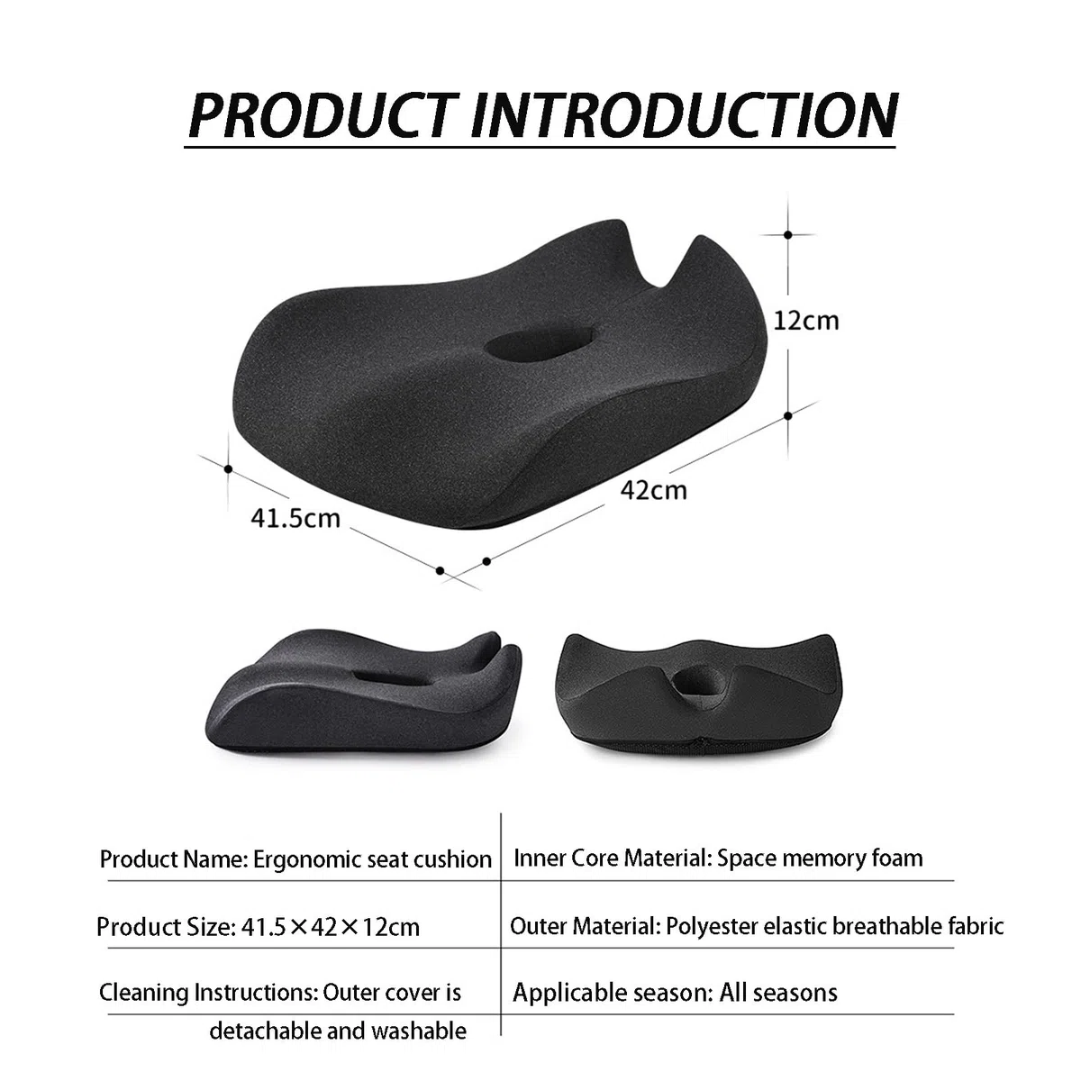 Cojin Coxis Cojin Silla Oficina Cojin Antiescaras, Cojin Silla Usado para Facilidad Presión para Cadera,Cojín de Asiento Ergonómico para Silla de Oficina Asiento de Coche