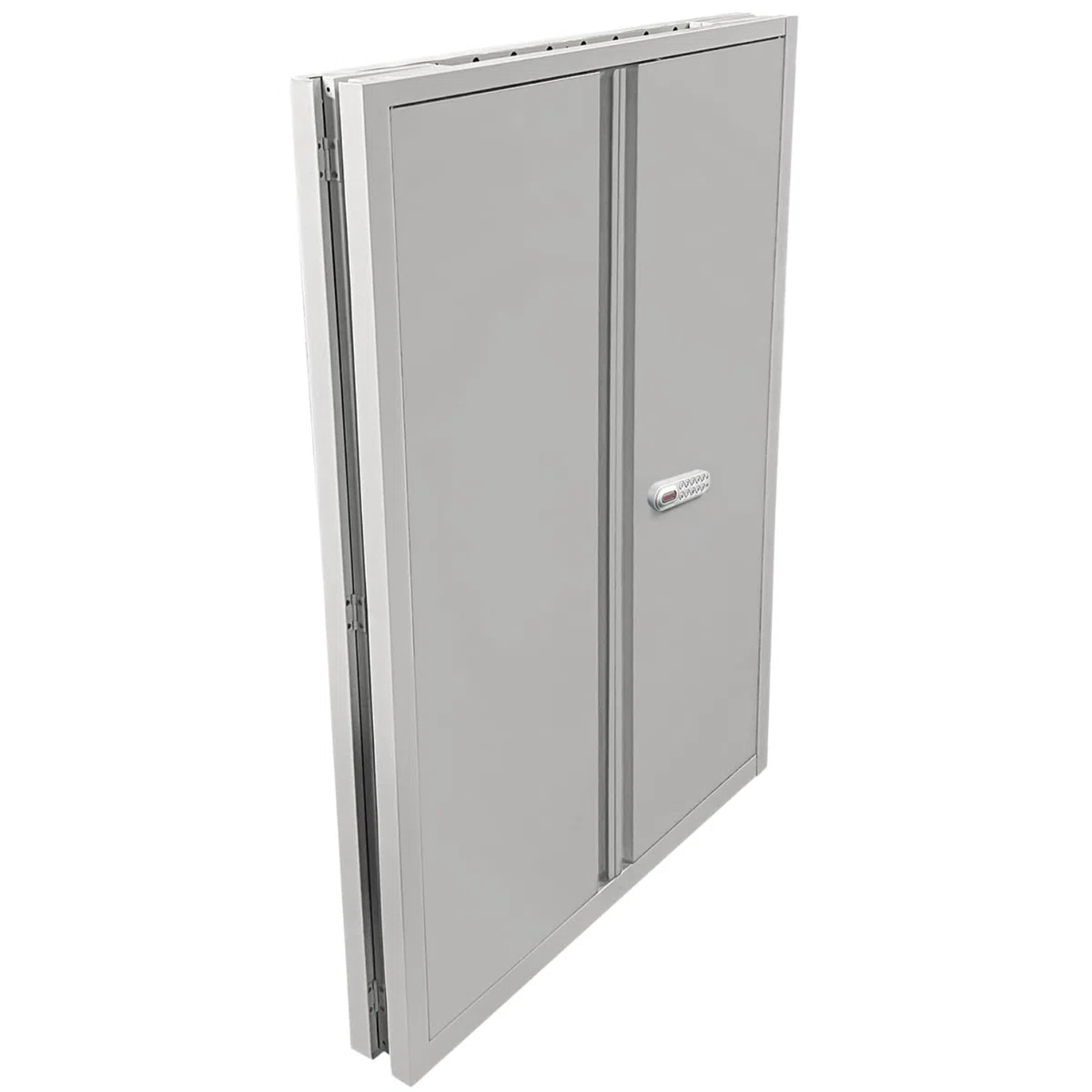 Phoenix Safe Company SCF1491GGE - Armario de papelería de 2 puertas con cerradura electrónica, 3 estantes con capacidad de 60 kg por estante, almacenamiento plegable de acero para oficina y almacén