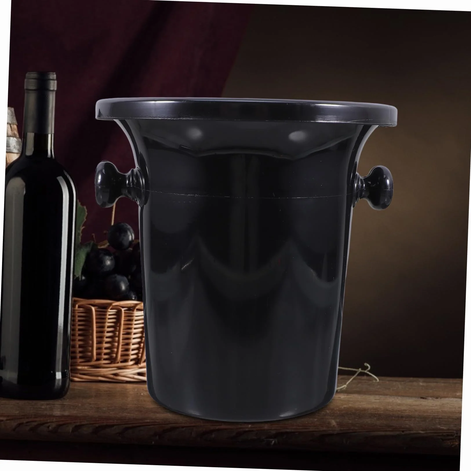 IMIKEYA 4 Piezas Cubos para Vino Redondos Doble Asa Escupideras y Cubos de Hielo para Cata y Barra Accesorios Occidentales para Degustación