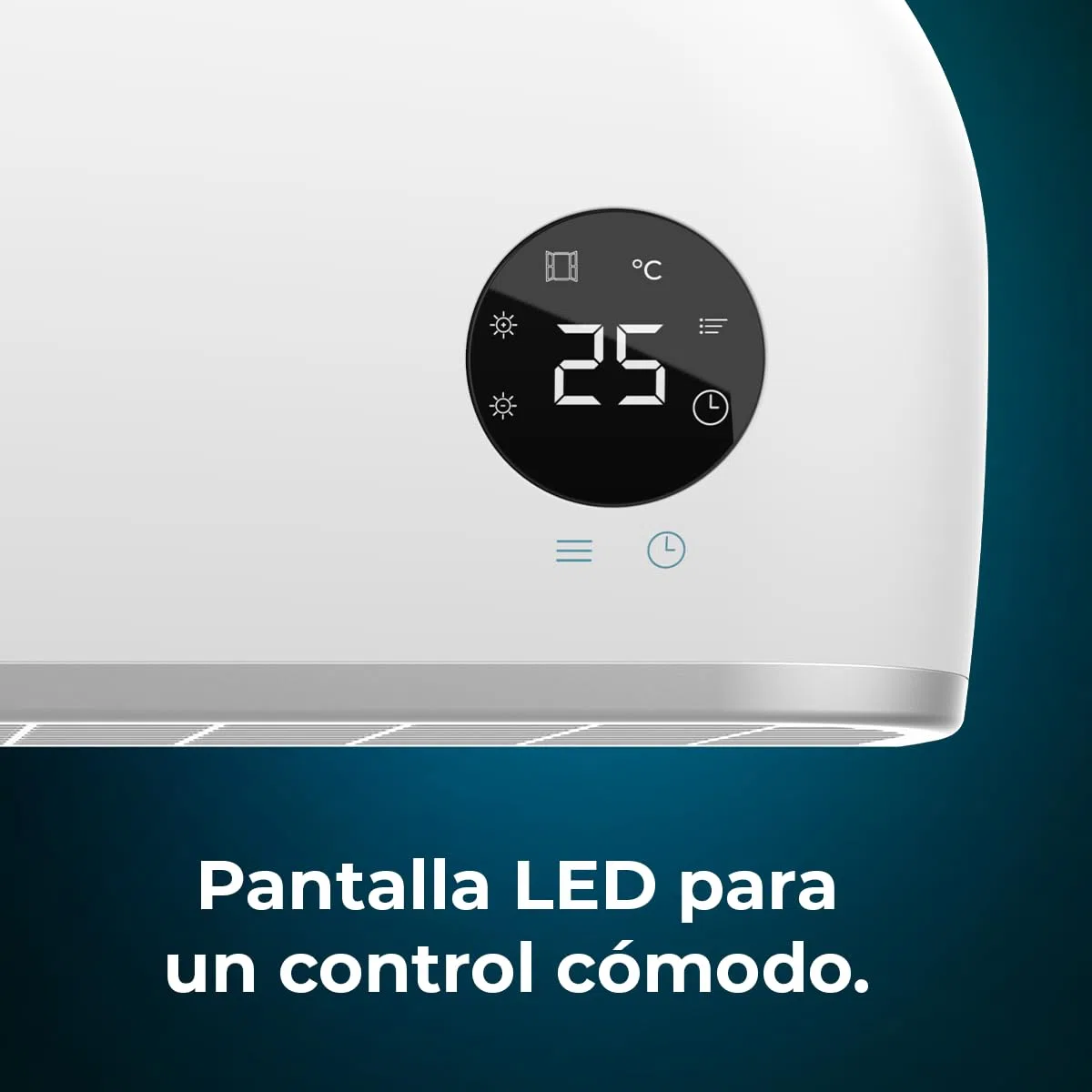 Cecotec Calefactor cerámico de baño ReadyWarm 2000 Max Box Ceramic con 2000 W, pantalla LED, mando a distancia y protección IPX2, 20 m2