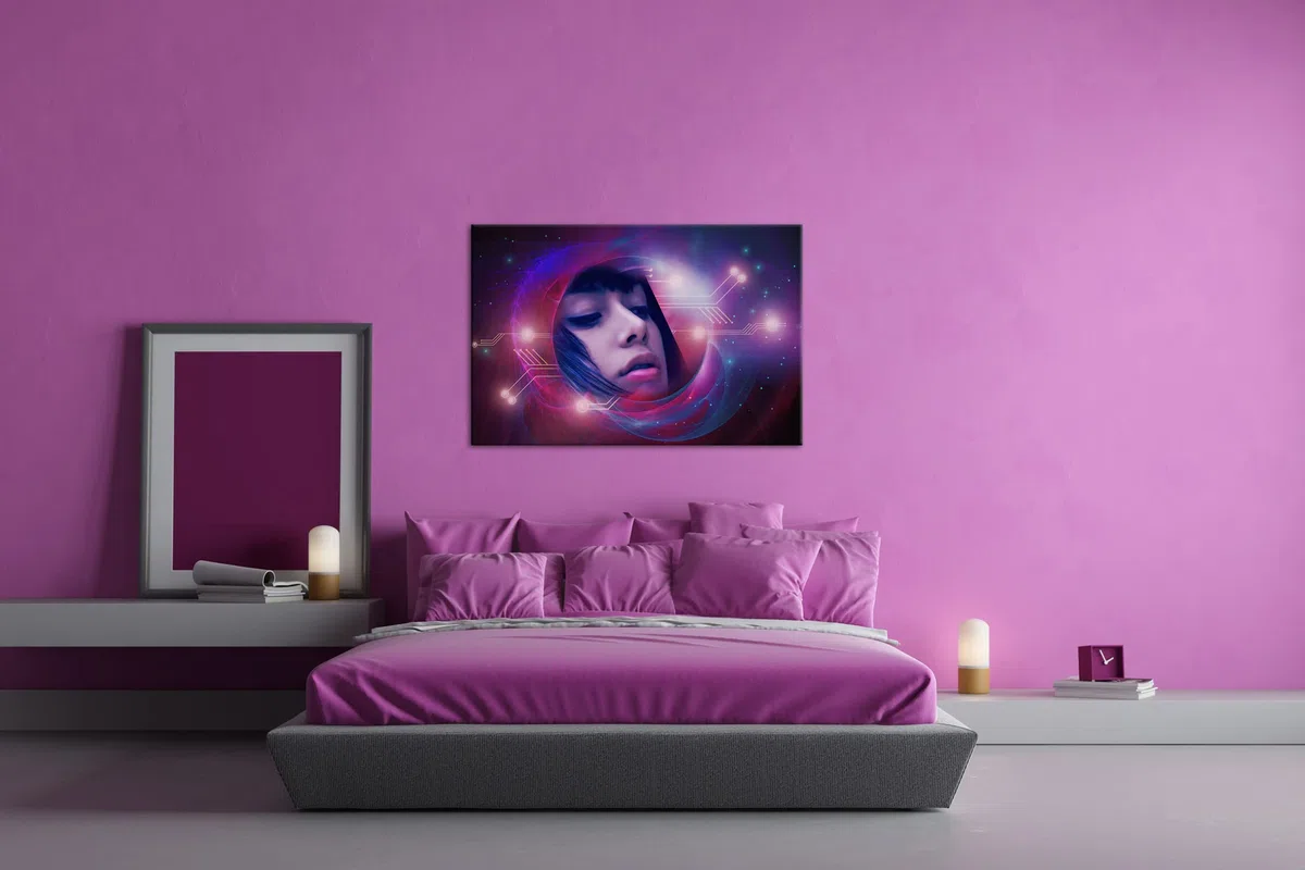 Fotomural sobre lienzo (120 x 80 cm), diseño de ciencia ficticia