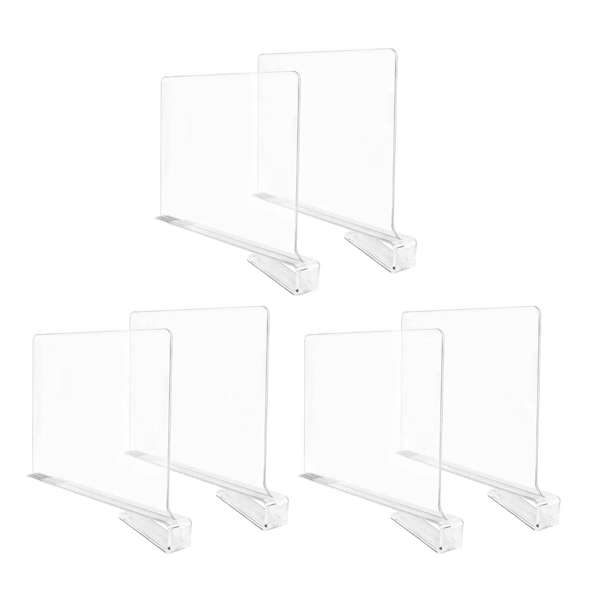 Separadores de estantes acrílicos para armario, organizador de estantes de madera, multifuncional, separador de armario de madera para dormitorio, armario, separadores de estantes acrílicos para