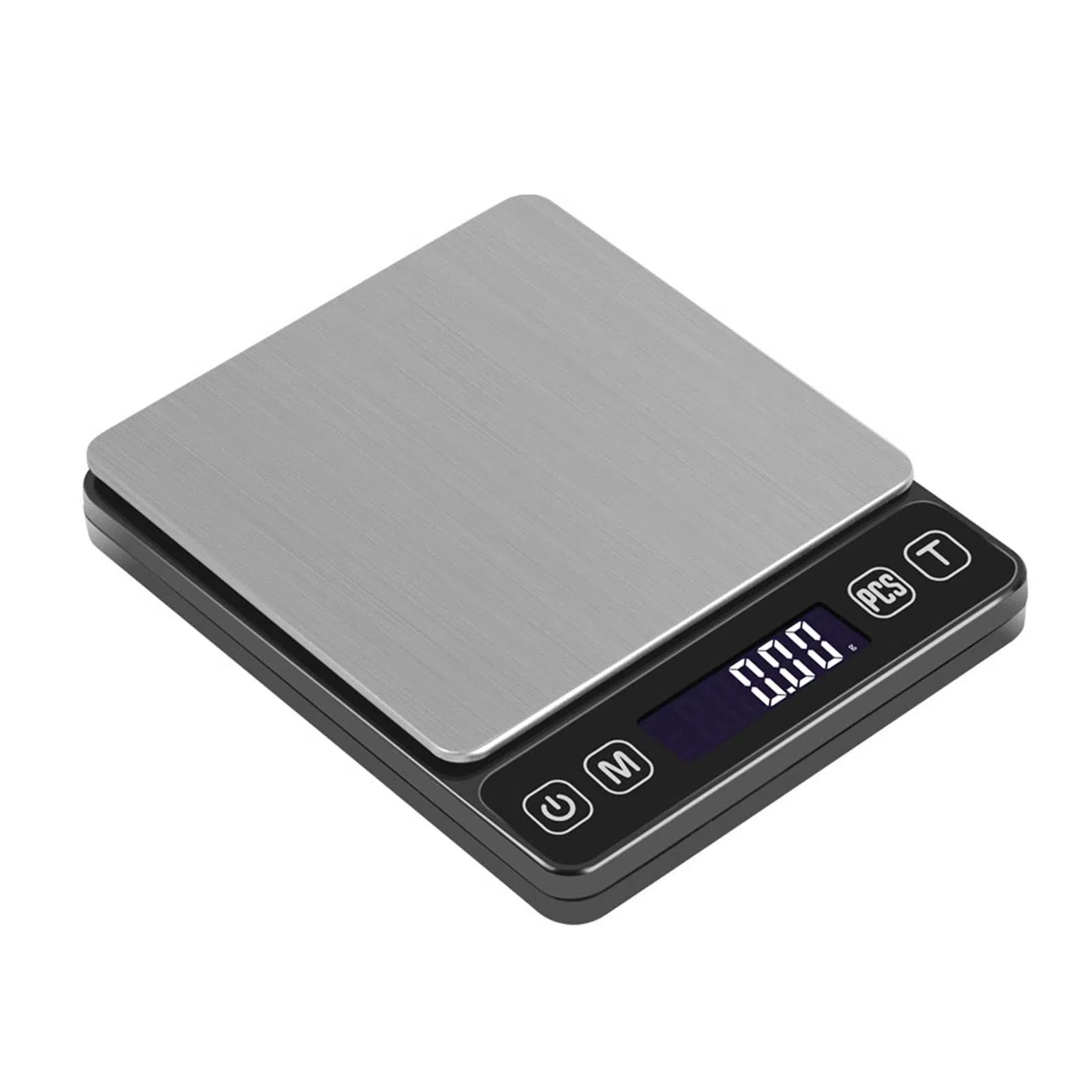 Báscula de cocina digital, báscula digital de cocina de alimentos de acero inoxidable, pantalla LCD grande, apagado automático, función de tara, báscula de cocina mini báscula electrónica ( Size : 500