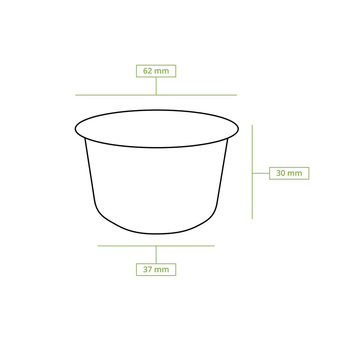 BIOZOYG Taza ecológica de caña de azúcar I 2000 piezas Vaso desechable de 50ml I taza desechable I vajillas desechables orgánicos vaso biodegradables, compostables