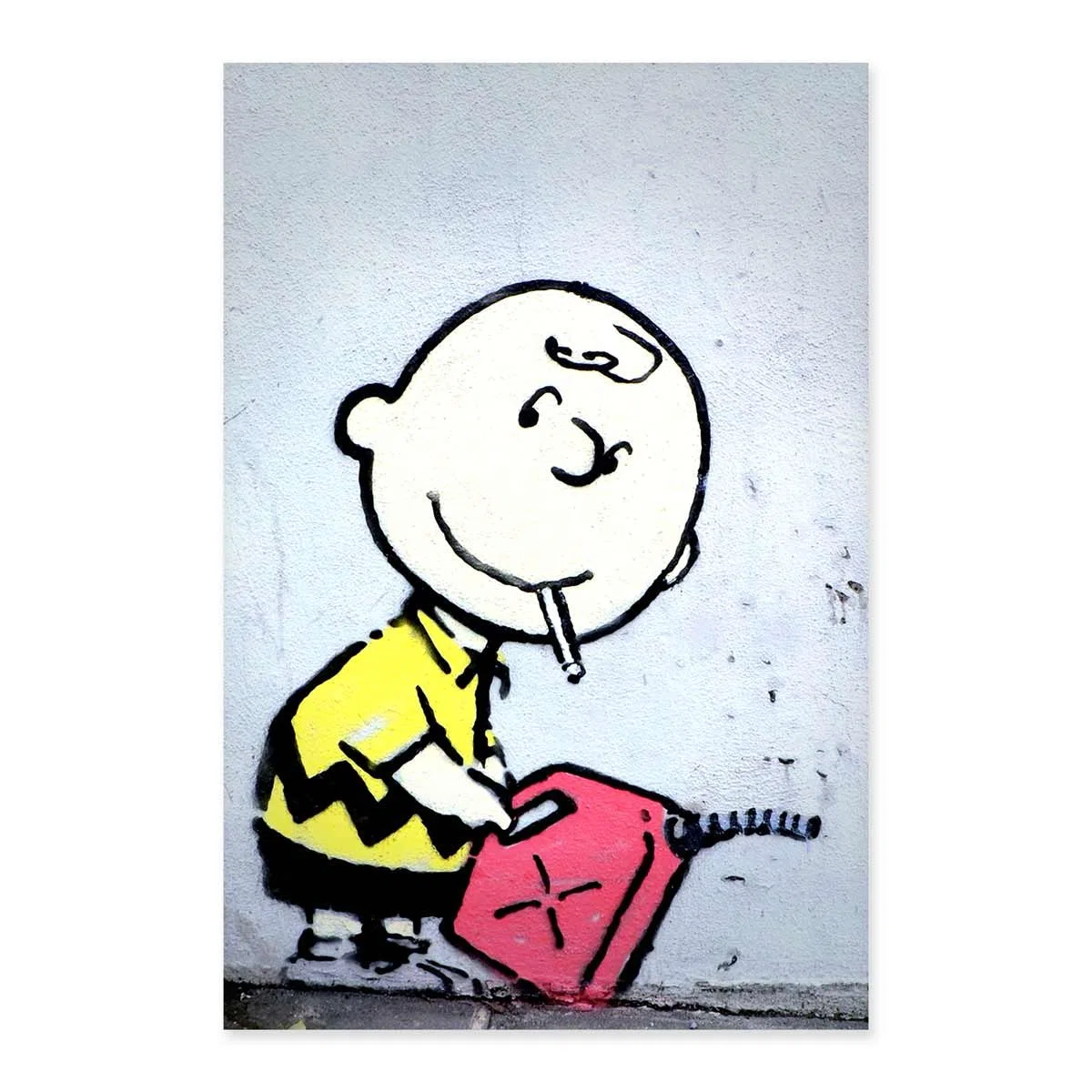 Póster de Charlie Brown Banksy para habitación (90 x 140 cm)
