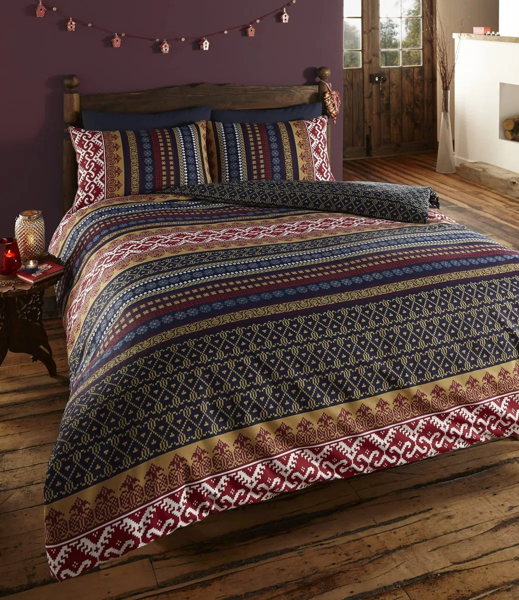 De Cama 12393899 - Juego de Funda de edredón y Funda de Almohada, 50% poliéster y 50% algodón, 138 x 200 cm, Multicolor