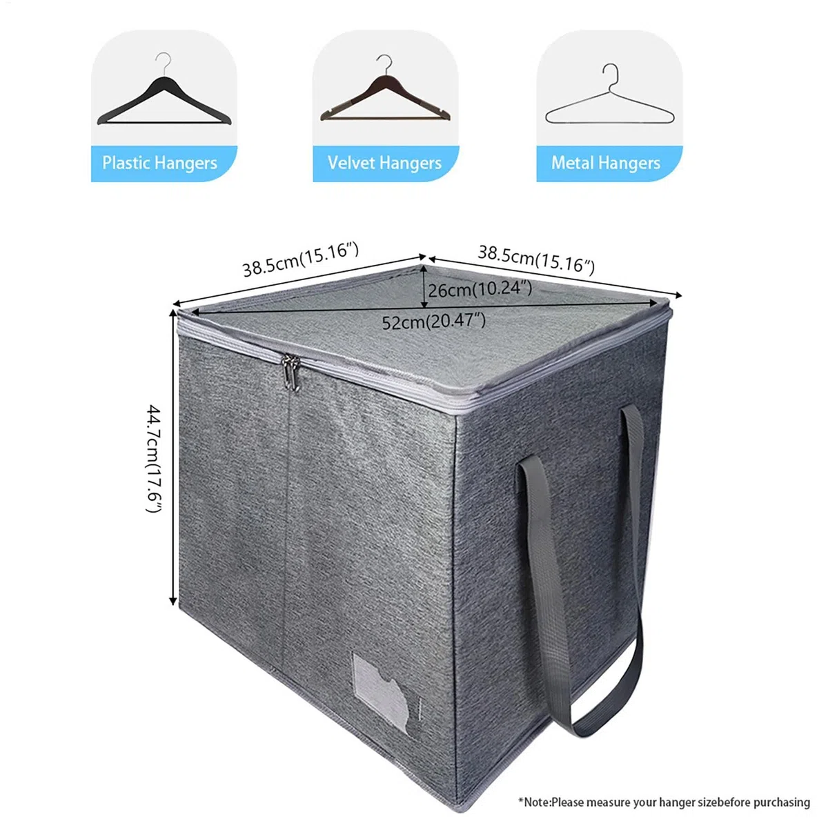 Organizador Para Perchas Bolsa De Almacenamiento Portátil Para Colgadores | Con Tapa Portátil Multiusos para Ropa Muñecas Armario Dormitorio Lavandería