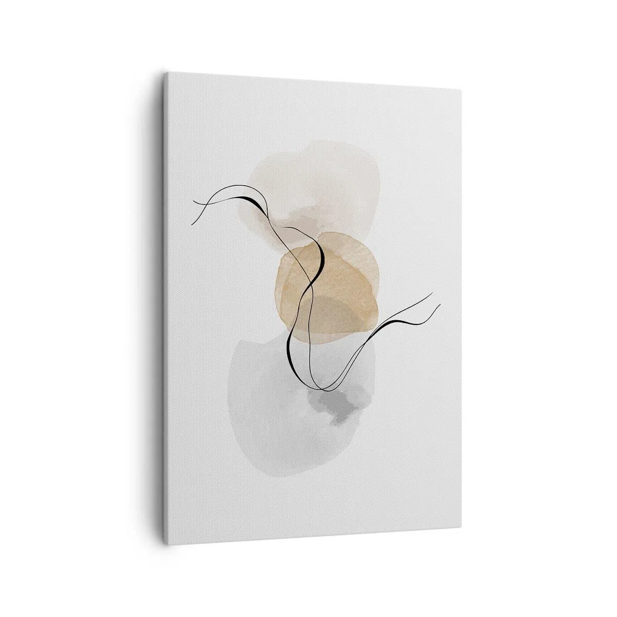 Cuadro sobre Lienzo 50x70 cm Moderno Vertical Abstracto Pastel - 4827 | Acuarela Minimalist Cuadro Decorativo Arte mural Decoración del Hogar Salón Dormitorio Cocina sobre Lienzo Cuadros de Pared
