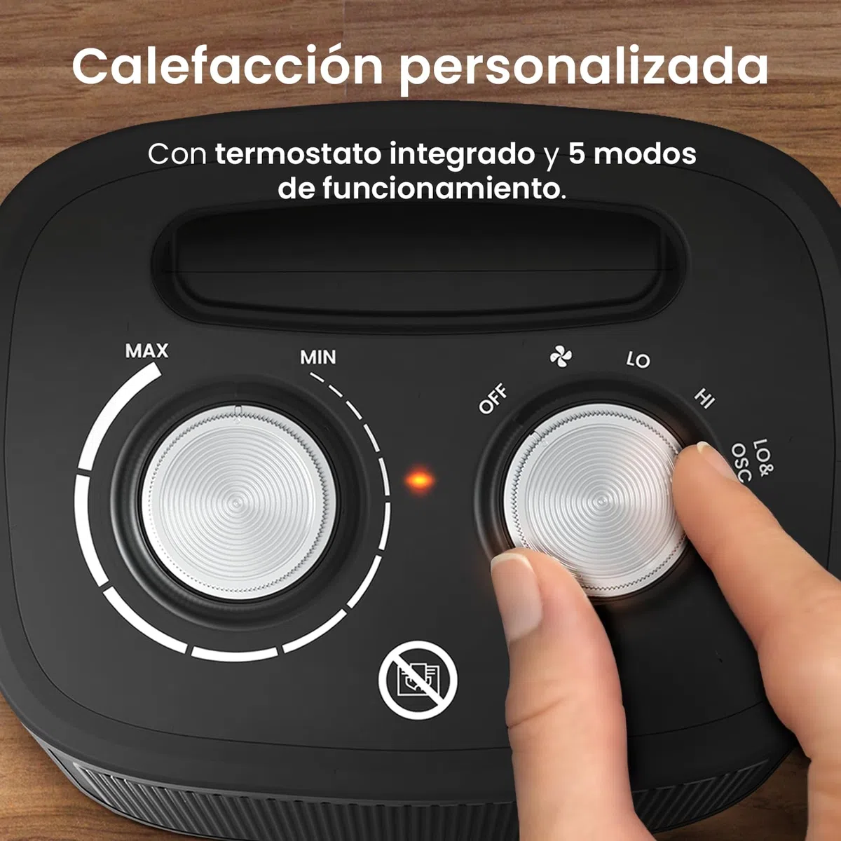 Pro Breeze Calefactor Bajo Consumo 1800 W con Oscilación Automática y 2 Niveles de Potencia – Para Casa, Habitaciones y Oficinas - Estufa Eléctrica