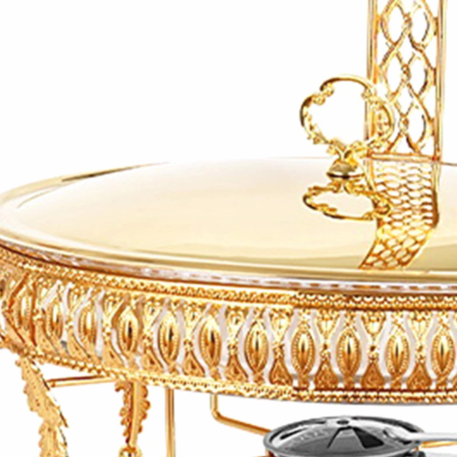 Bandeja Calentadora de Buffet Juego de Utensilios para Fondue Set de Chafing Dish Fuente Calienta Comida con Vidrio Y Acero Inoxidable Fácil de Limpia, 3L