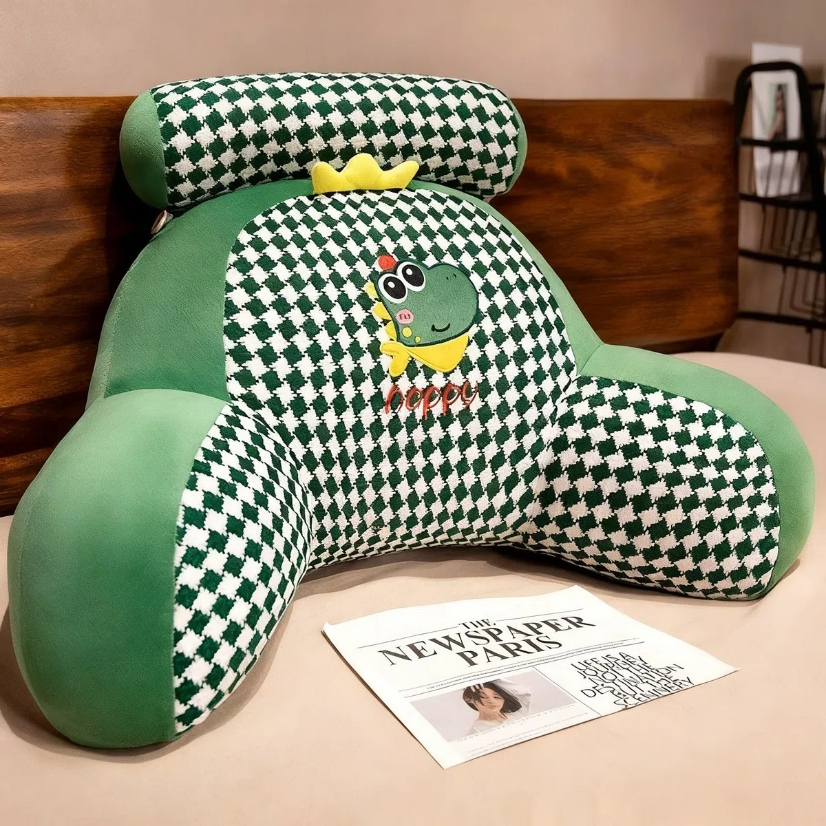 Cojín Ergonómico 70x50cm, con Reposabrazos, Lumbar, Cama y Sofá | Funda Removible, Corrección Postura, Alivio Dolor, Ver TV, Apoyo Estudio, Uso Oficina, Tela Suave, Densidad Firme, Duradero