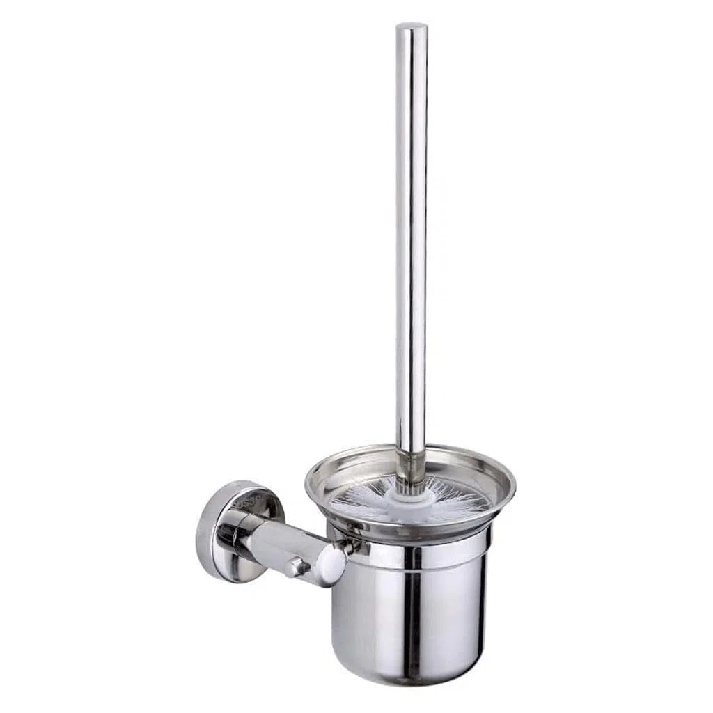 BKEKM Escobilla Inodoro Escobilla de Inodoro de Acero Inoxidable Montaje en Pared Escobilla de Inodoro de Mango Largo y Soporte para Cepillo de Limpieza de Inodoro de baño Moda