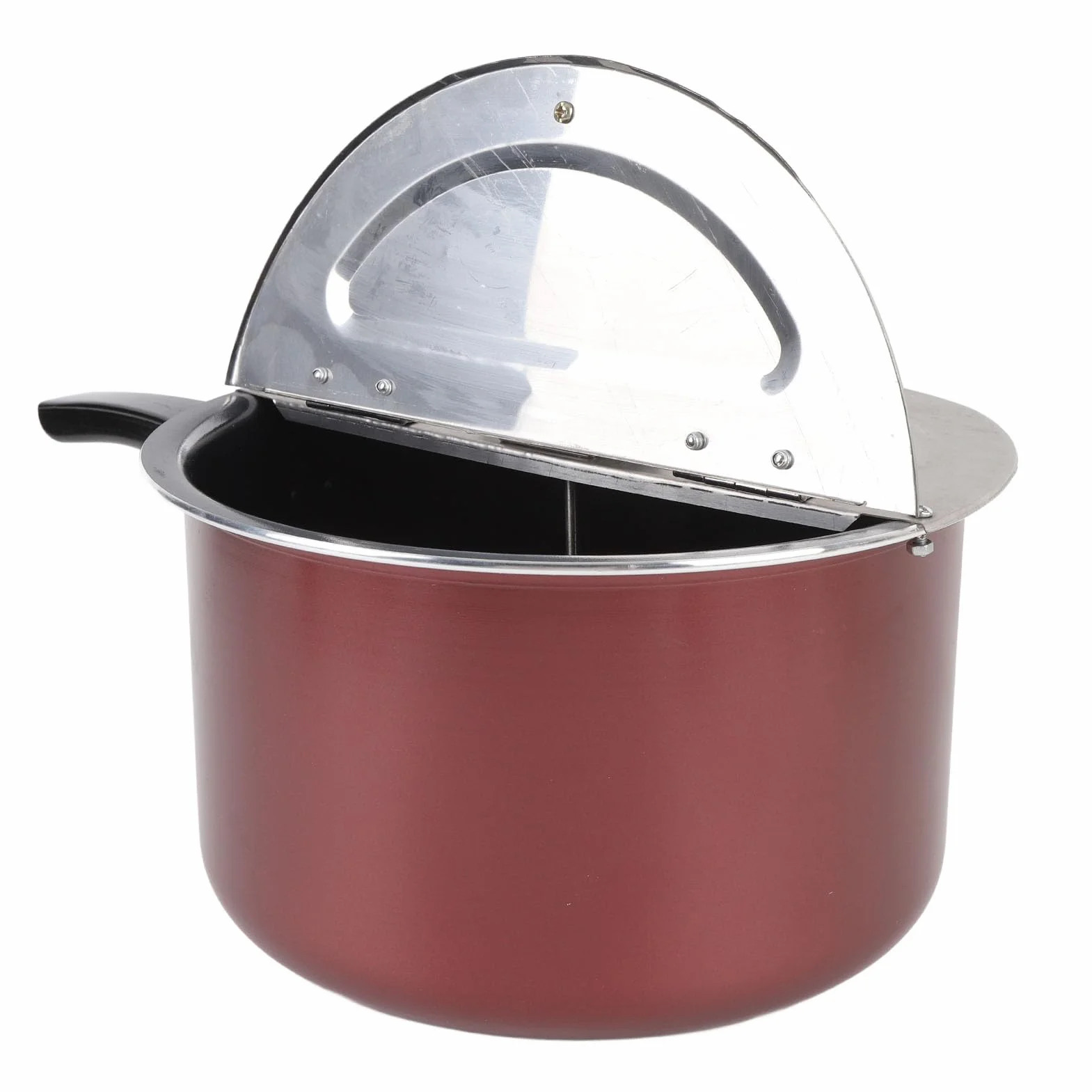 Máquina para Hacer Palomitas de Maíz para Estufa, Máquina para Hacer Palomitas de Maíz de Acero Inoxidable con Manivela, Olla para Palomitas de Maíz de Acero Inoxidable