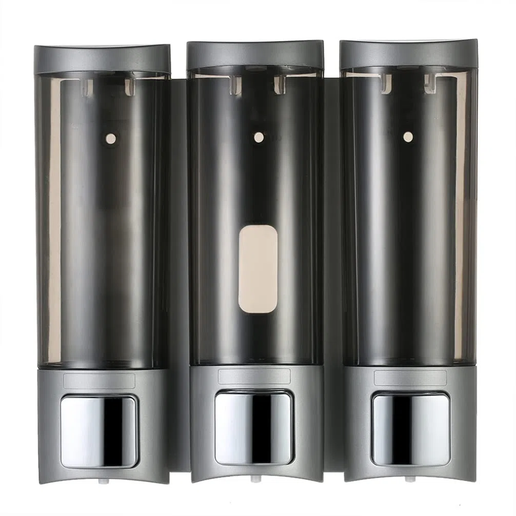 Dispensador de jabón manual de 200 mlx3, caja de champú de pared con tres cámaras, gel de ducha de baño, dispensador de champú líquido para baño, cocina, hotel, restaurante