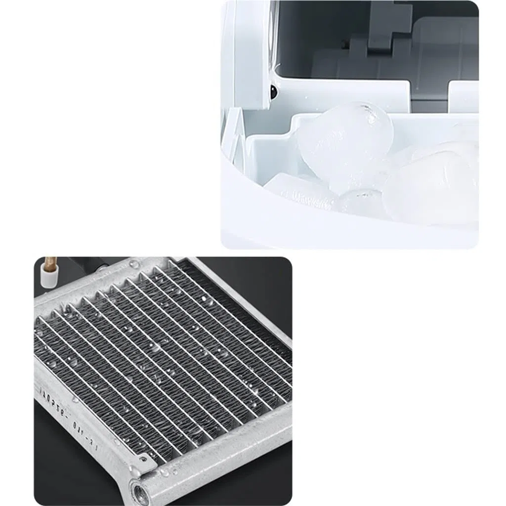 Fabricante de Hielo pequeño Mini Mini Mini Mini Retro Redondo de Hielo Fabricante de Cubos de Hielo