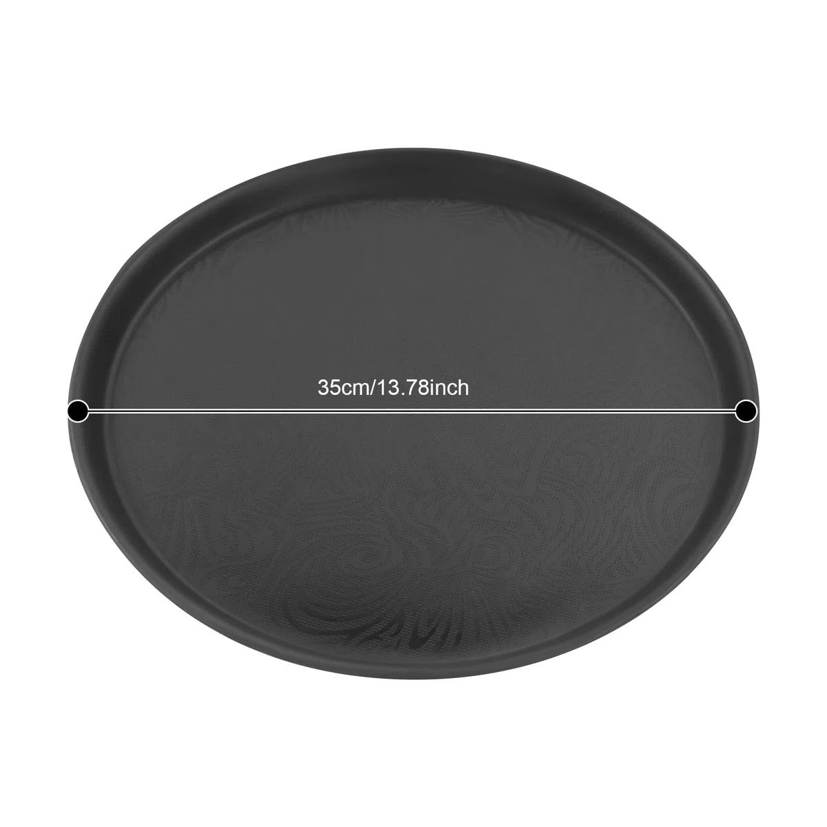 Juego de 8 bandejas redondas de 35 cm de diámetro, bandeja decorativa antideslizante para restaurante, bar, catering.