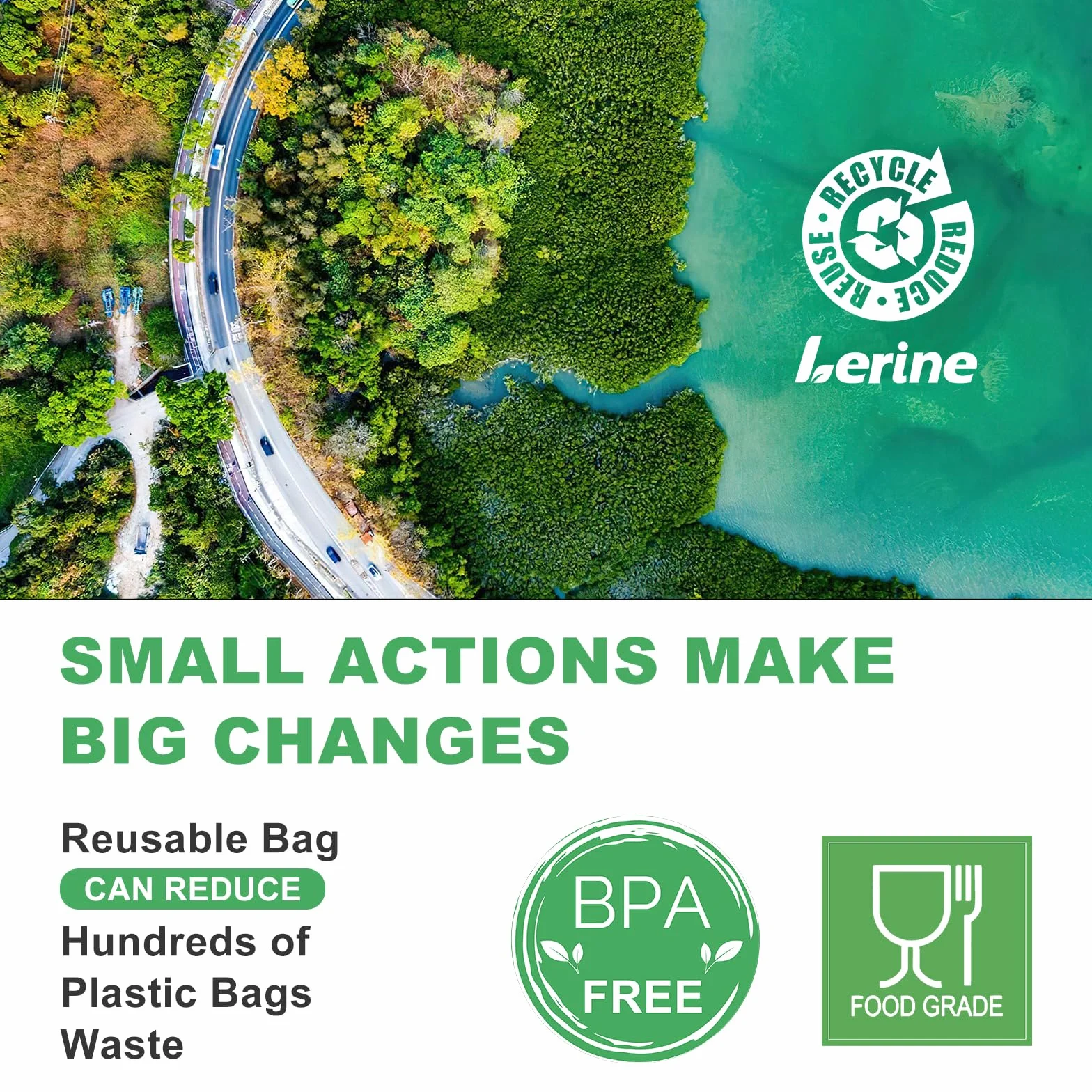 Lerine Paquete de 24 bolsas reutilizables aptas para lavavajillas, bolsas reutilizables a prueba de fugas, bolsas de almacenamiento de alimentos sin BPA para almuerzo, carne, verduras (6 galones, 9