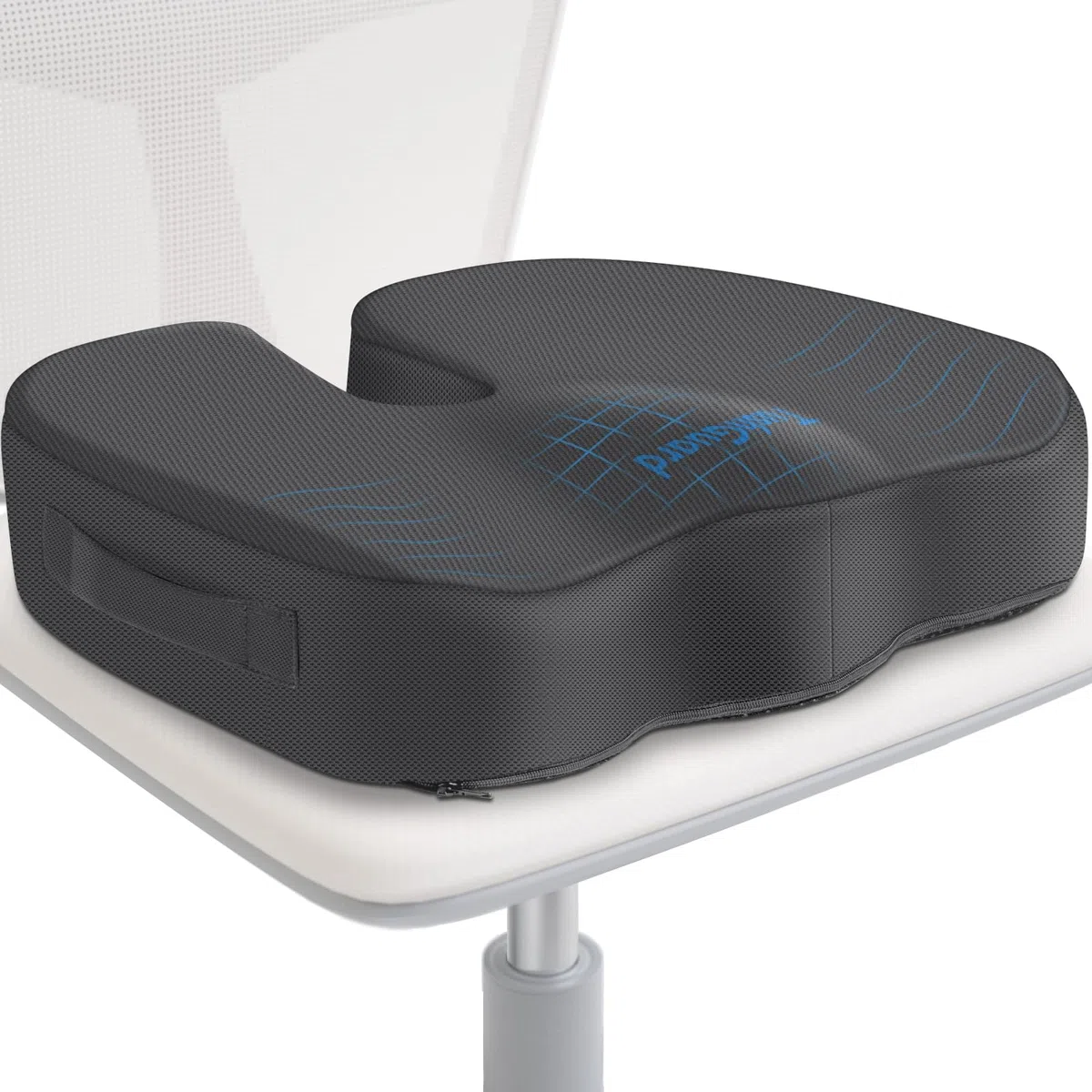 TushGuard Cojín de asiento para silla de oficina, espuma viscoelástica, antideslizante, cojín para respaldo de silla de escritorio, coxis, ciática, alivio del dolor de coxis, almohada para silla de
