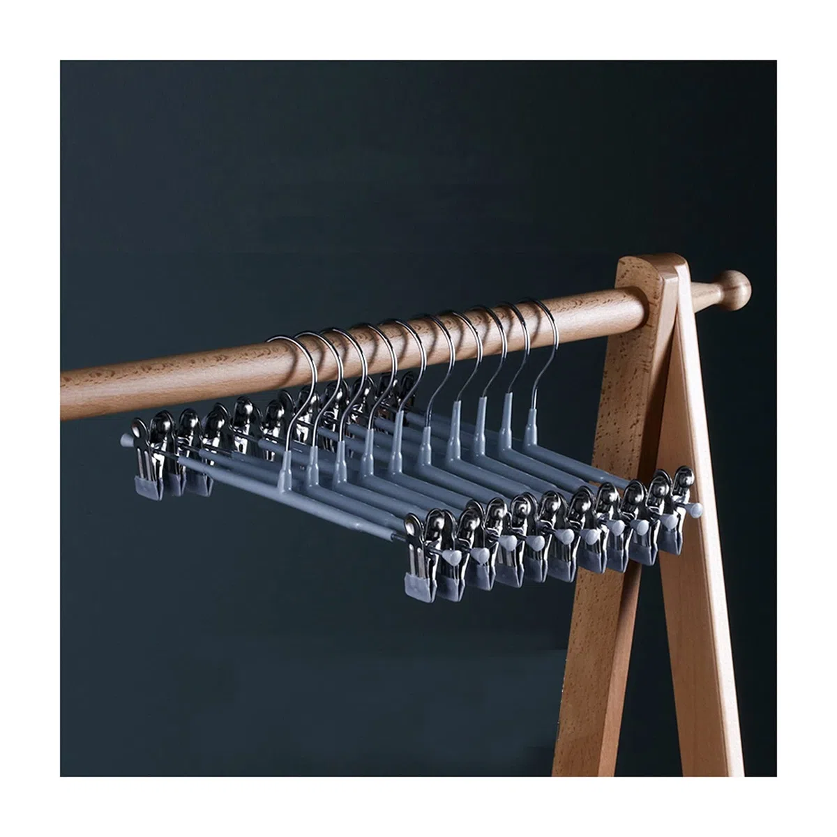 Perchas Pantalones de pantalones, colgadores de faldas con clips Pantalones de metal Perchas de clip for ahorro de espacio ultra delgado de servicio pesado (20pack) Perchas para la Ropa ( Color : A )